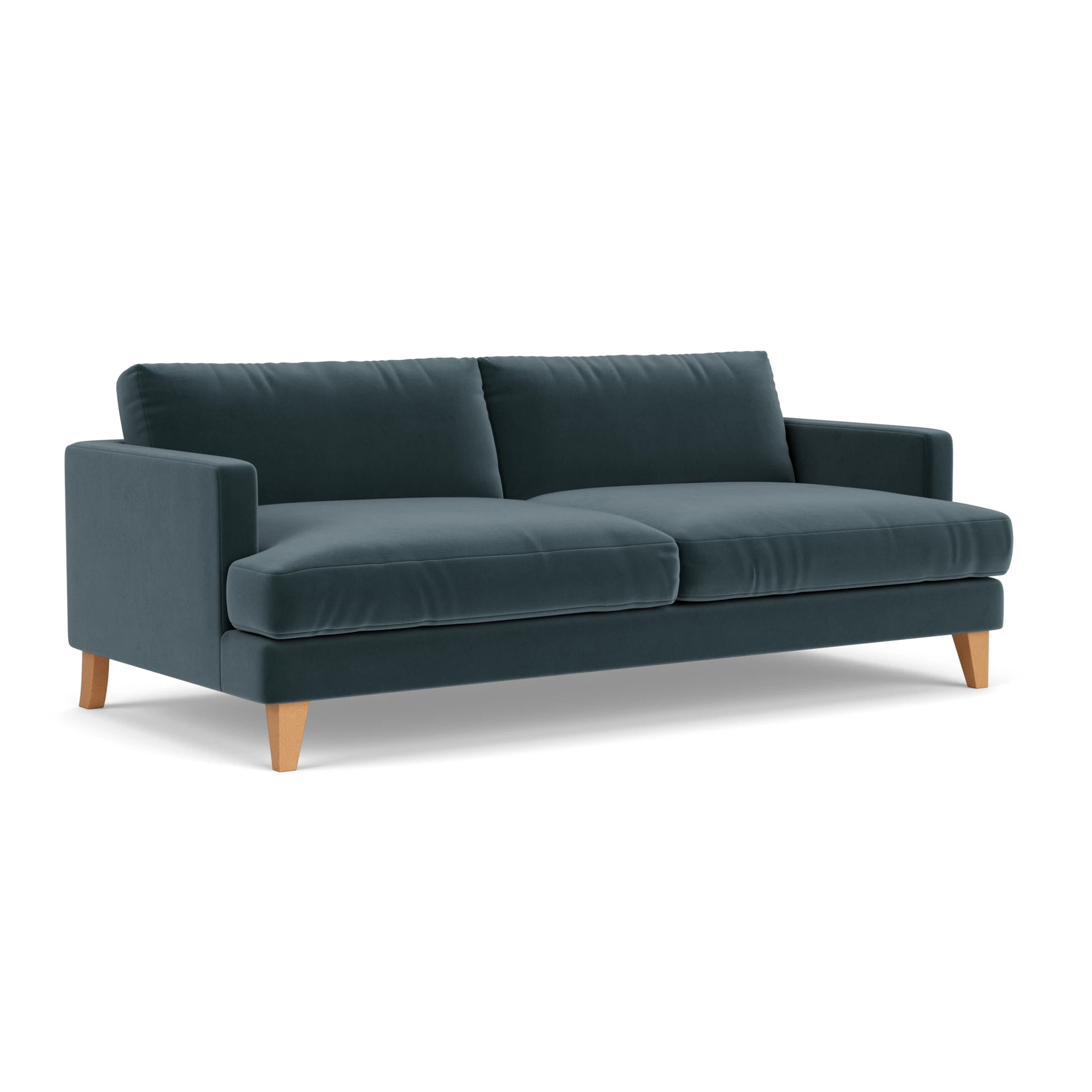 Jackson 4 Seater Sofa in Matt Velvet - Night Sky with Light legs