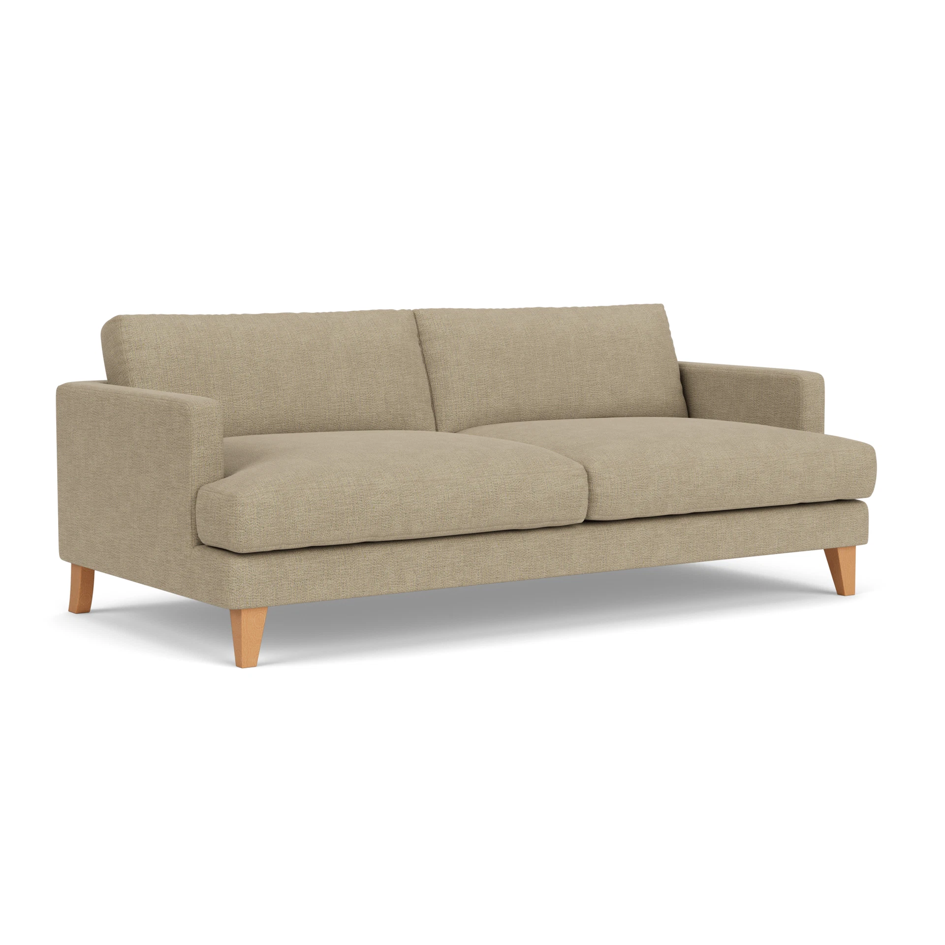 Jackson 4 Seater Sofa in Rustic Weave - Apple with Light legs
