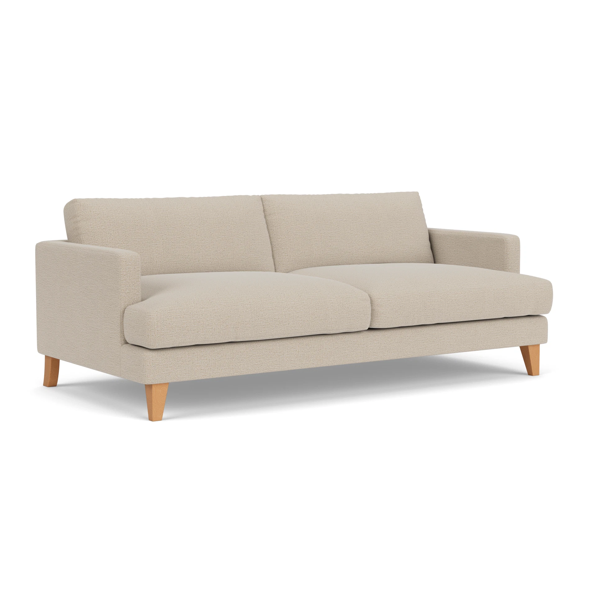 Jackson 4 Seater Sofa in Rustic Weave - Natural with Light legs