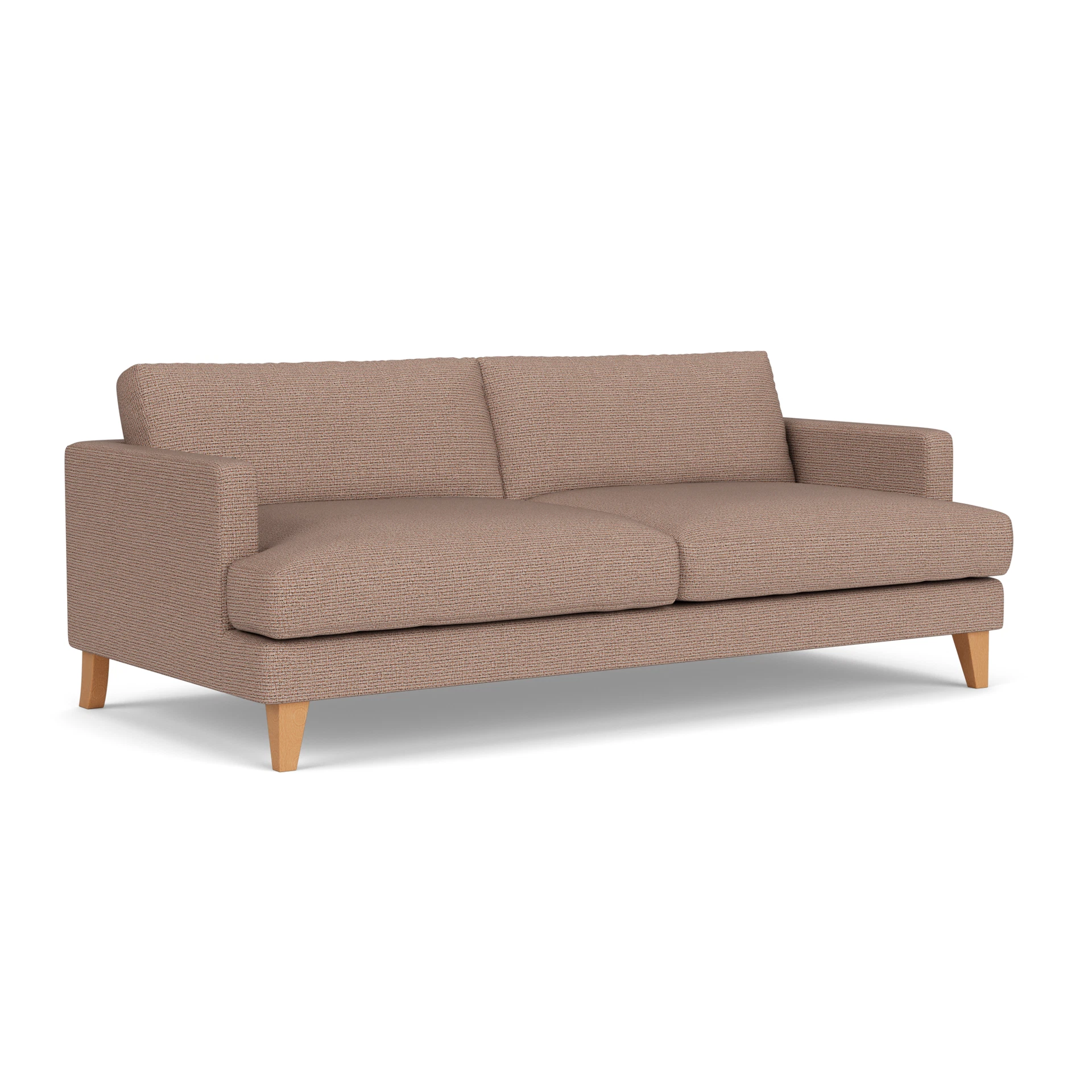 Jackson 4 Seater Sofa in Textured Weave - Autumn Mix with Light legs
