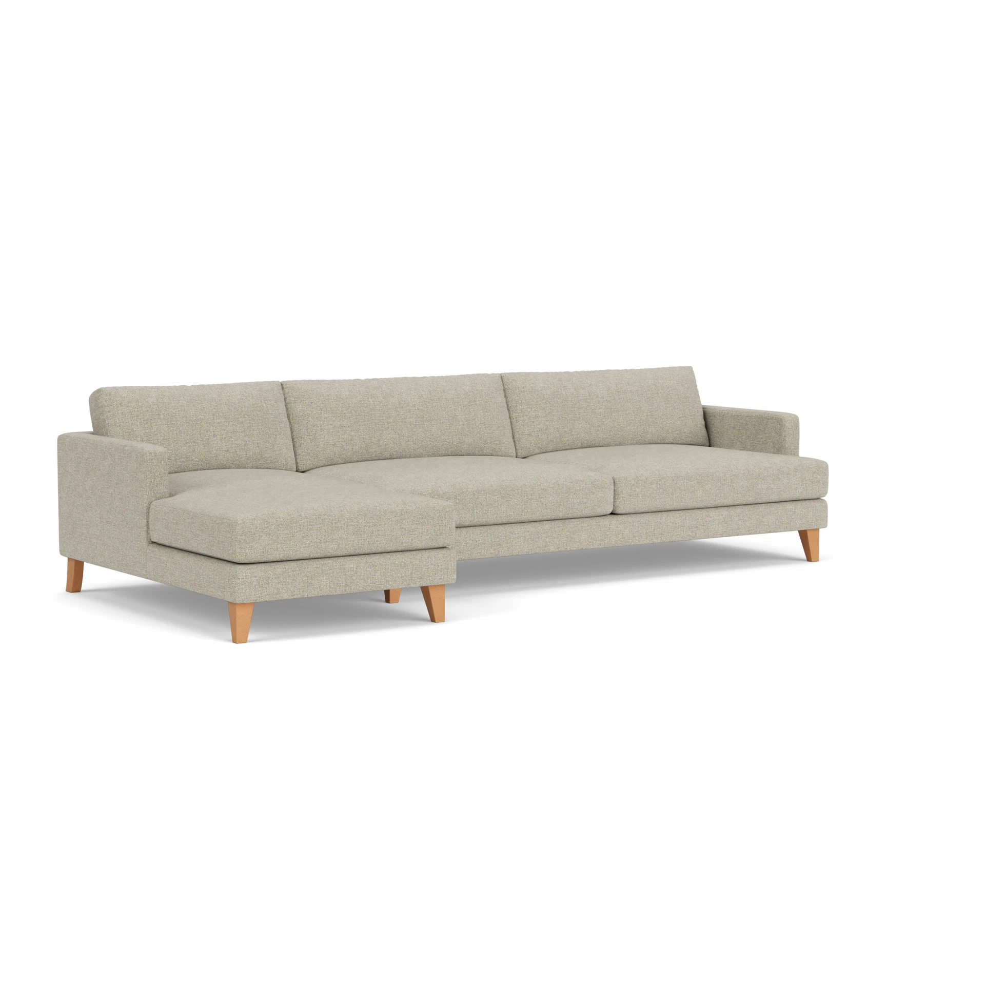 Jackson Chaise Extra Large Left Hand in Aquaclean Oxford - Lichen with Light legs