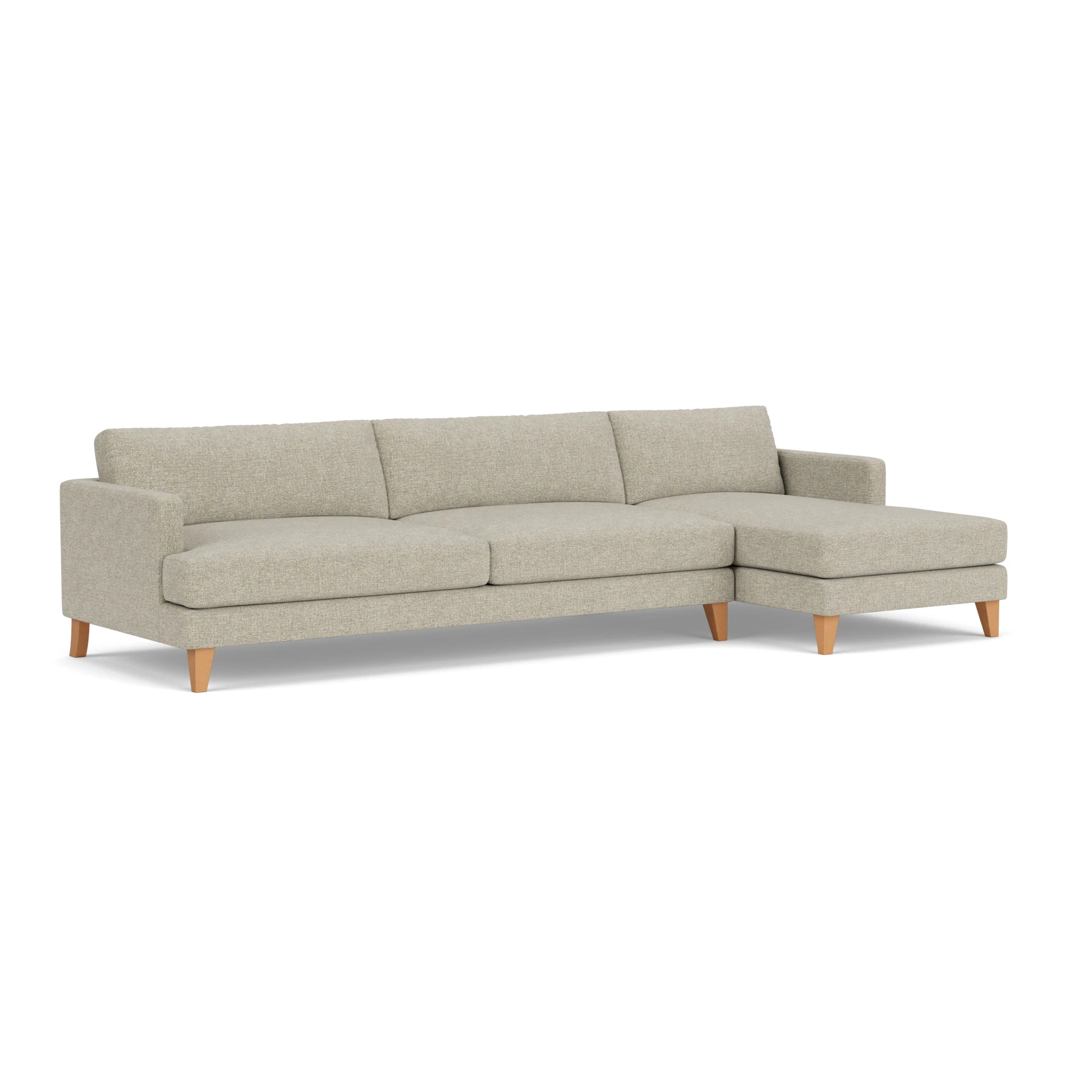 Jackson Chaise Extra Large Right Hand in Aquaclean Oxford - Lichen with Light legs