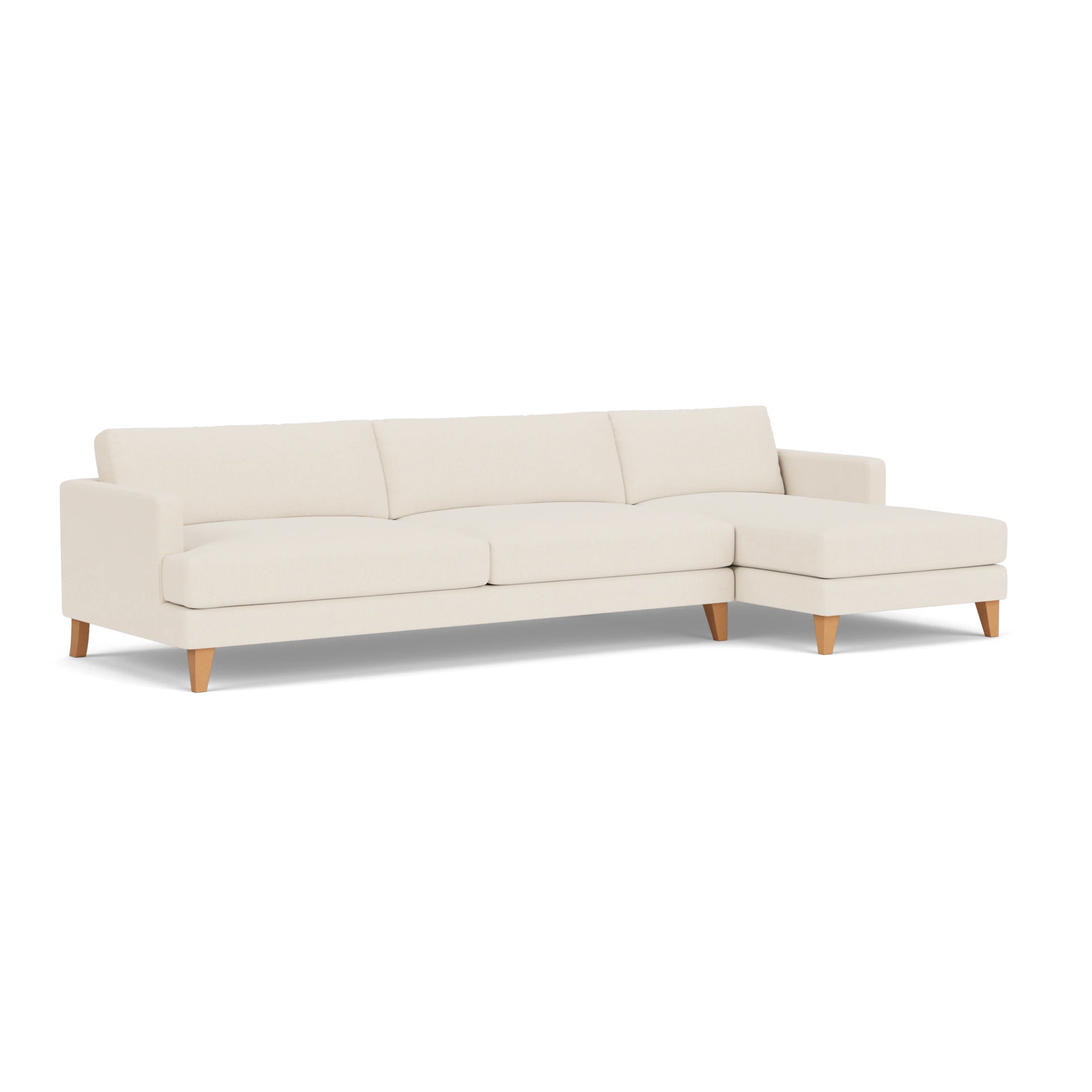 Jackson Chaise Extra Large Right Hand in House Weave - Cream with Light legs
