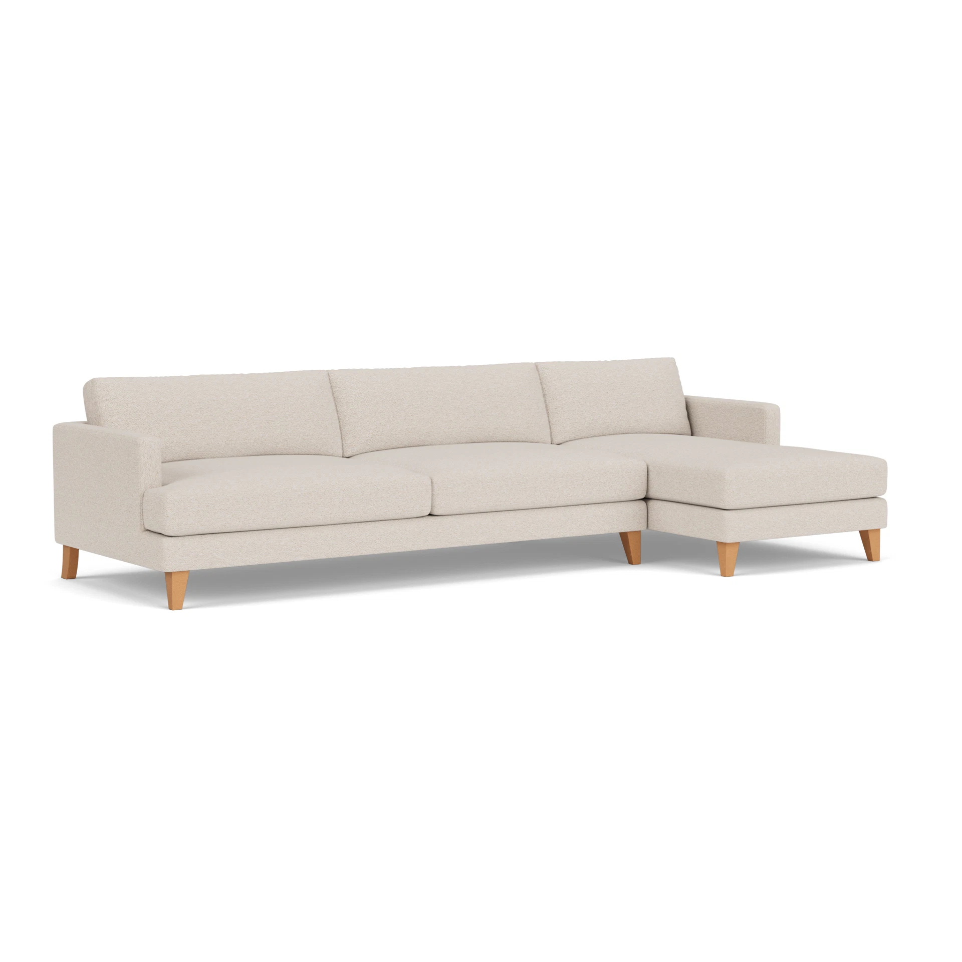 Jackson Chaise Extra Large Right Hand in House Weave - Natural with Light legs