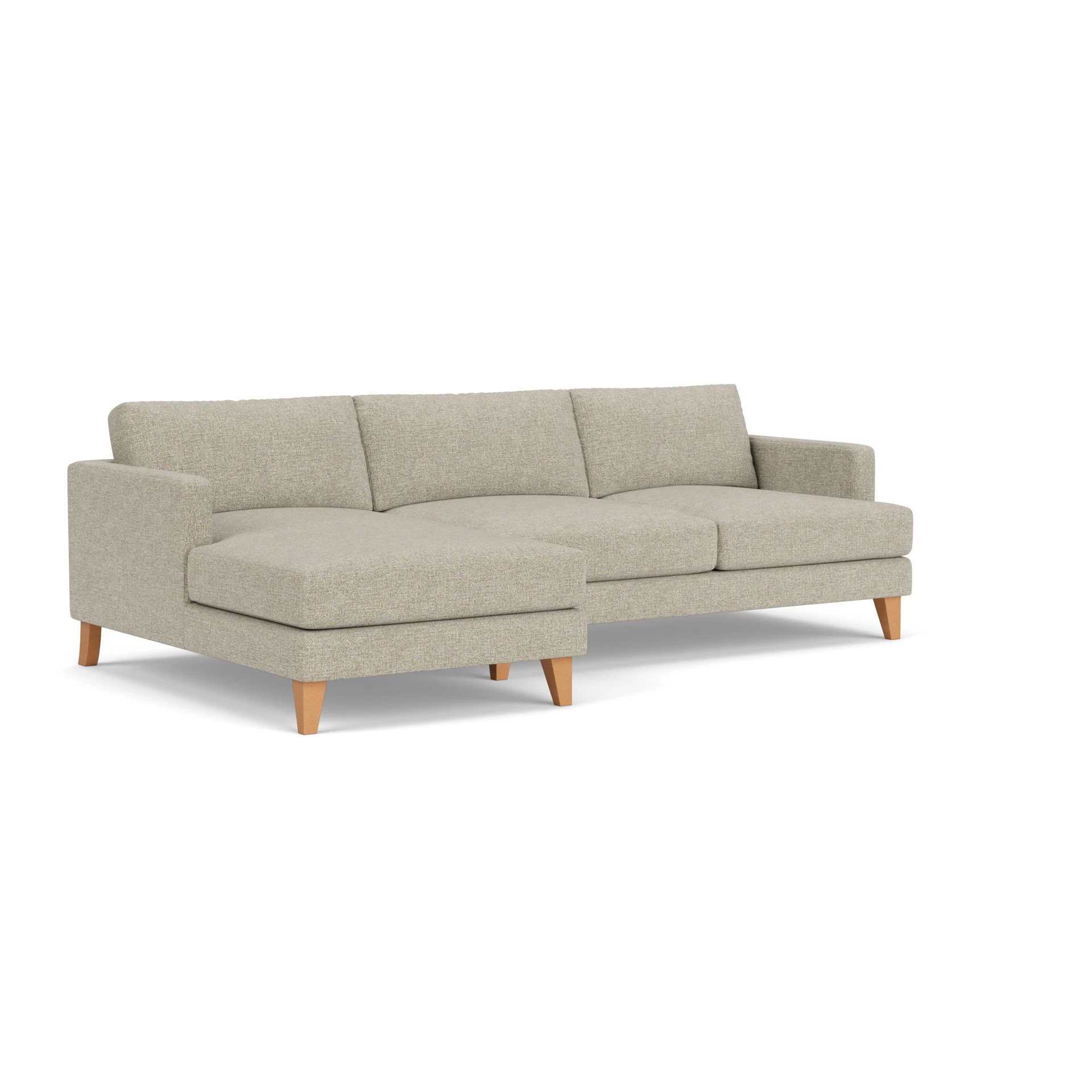 Jackson Chaise Large Left Hand in Aquaclean Oxford - Lichen with Light legs