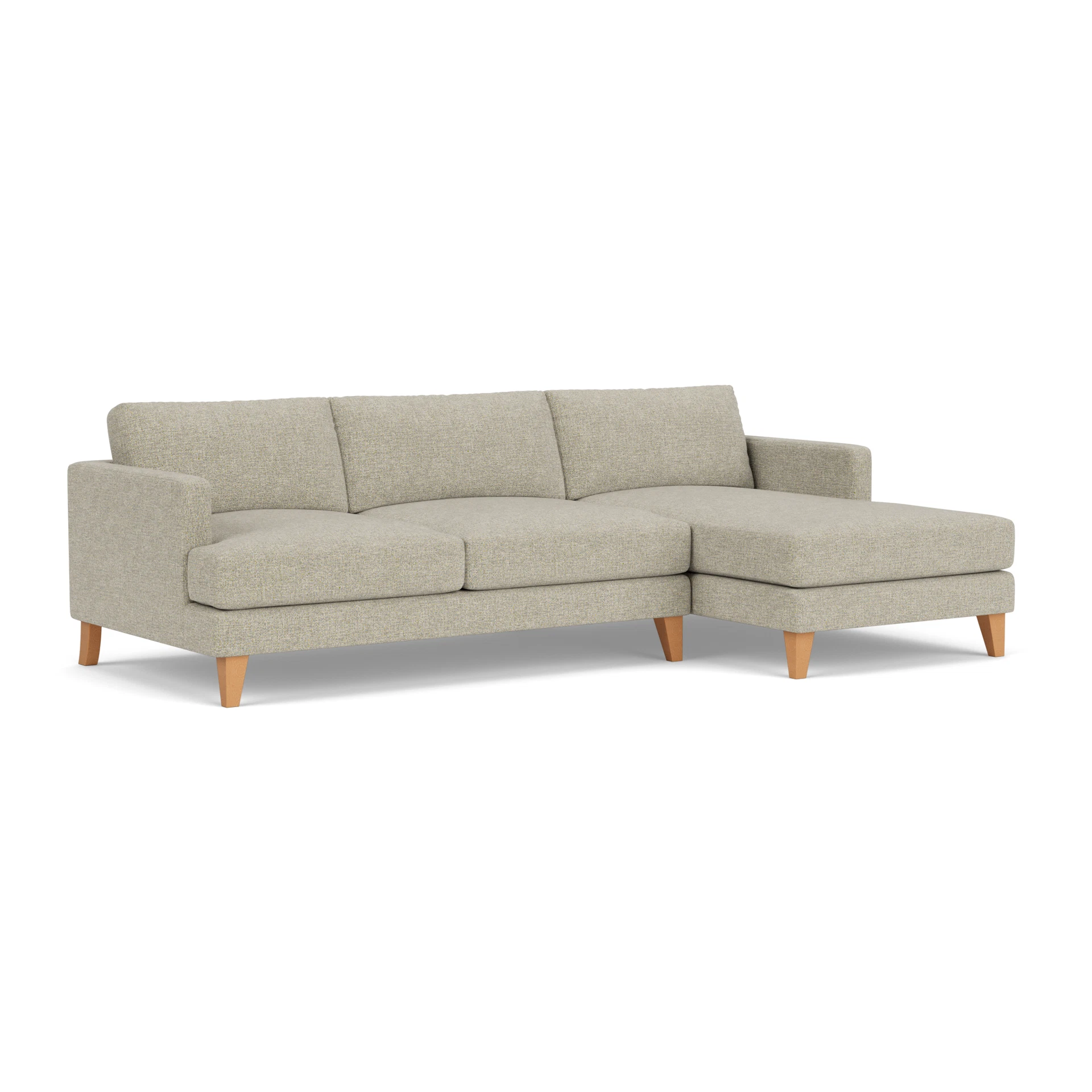Jackson Chaise Large Right Hand in Aquaclean Oxford - Lichen with Light legs