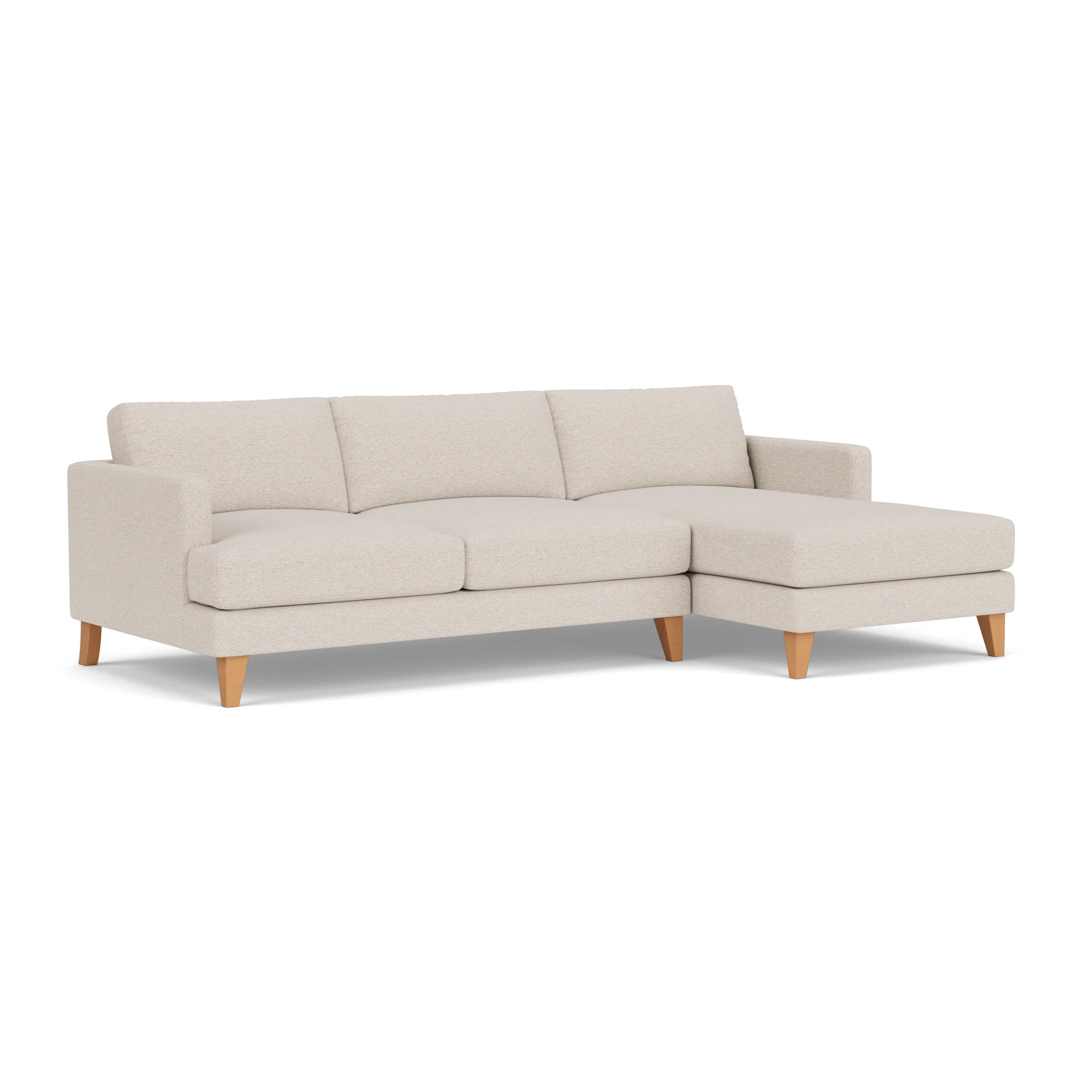 Jackson Chaise Large Right Hand in House Weave - Natural with Light legs