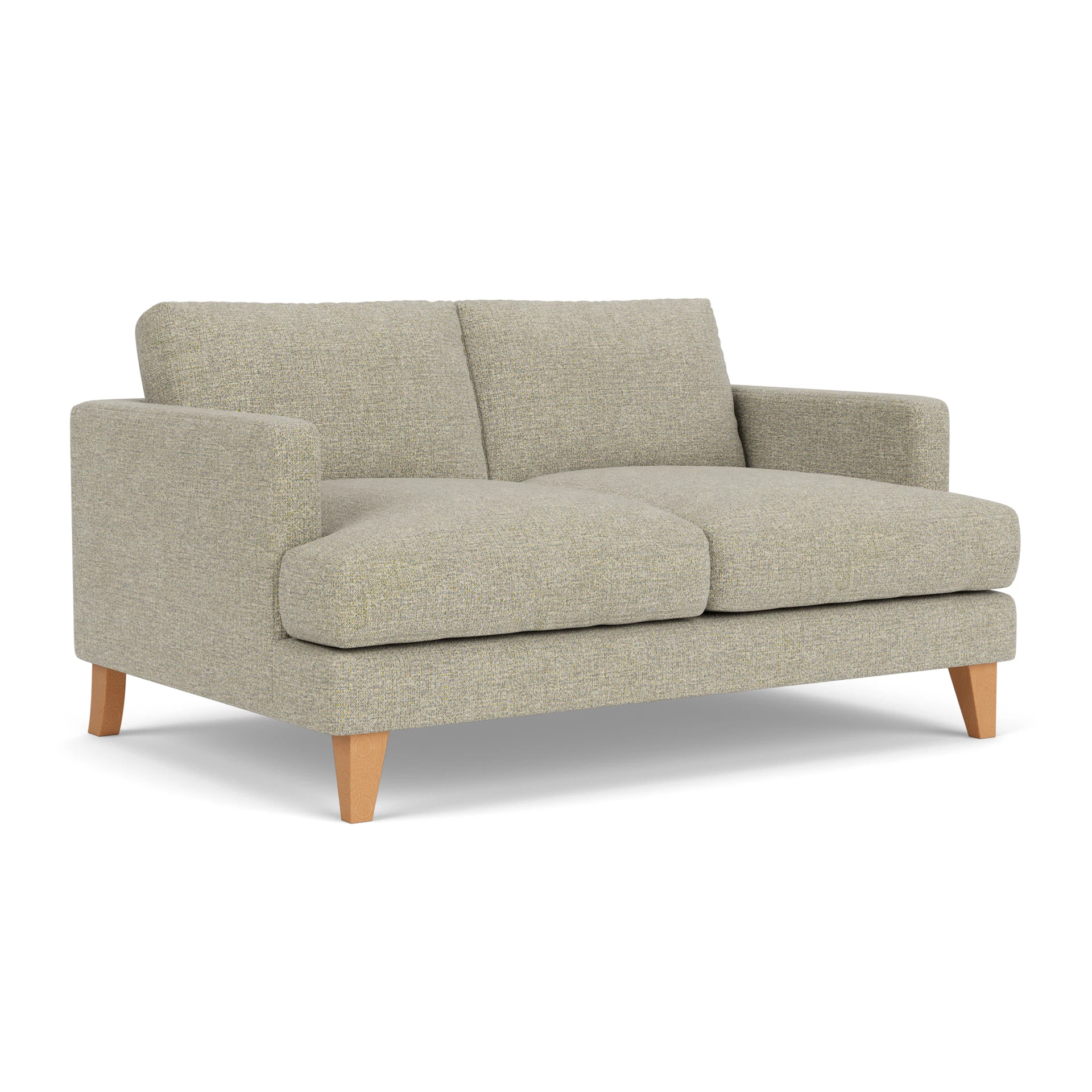 Jackson Large 2 Seater Sofa in Aquaclean Oxford - Lichen with Light legs