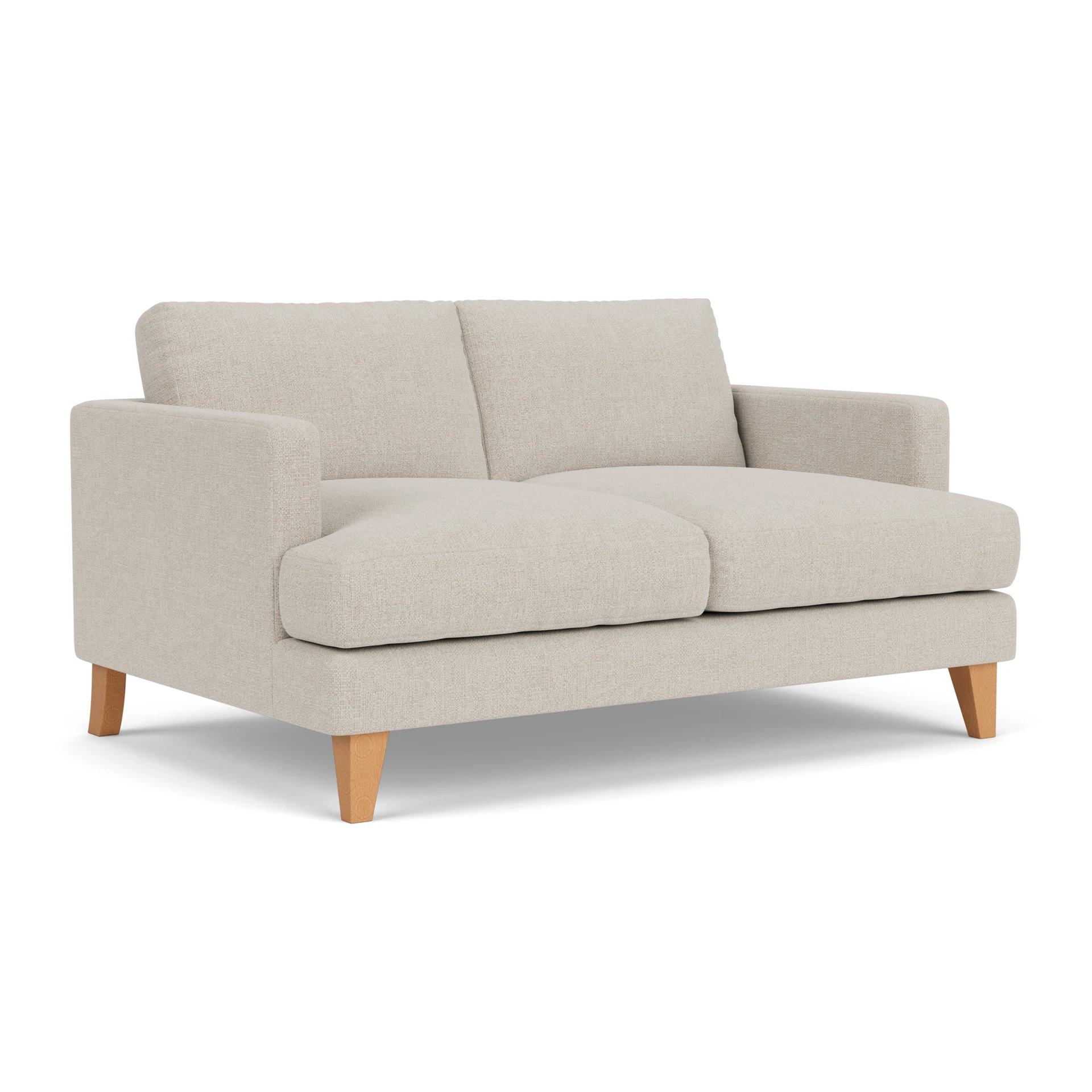 Jackson Large 2 Seater Sofa in Aquaclean Oxford - Natural with Light legs
