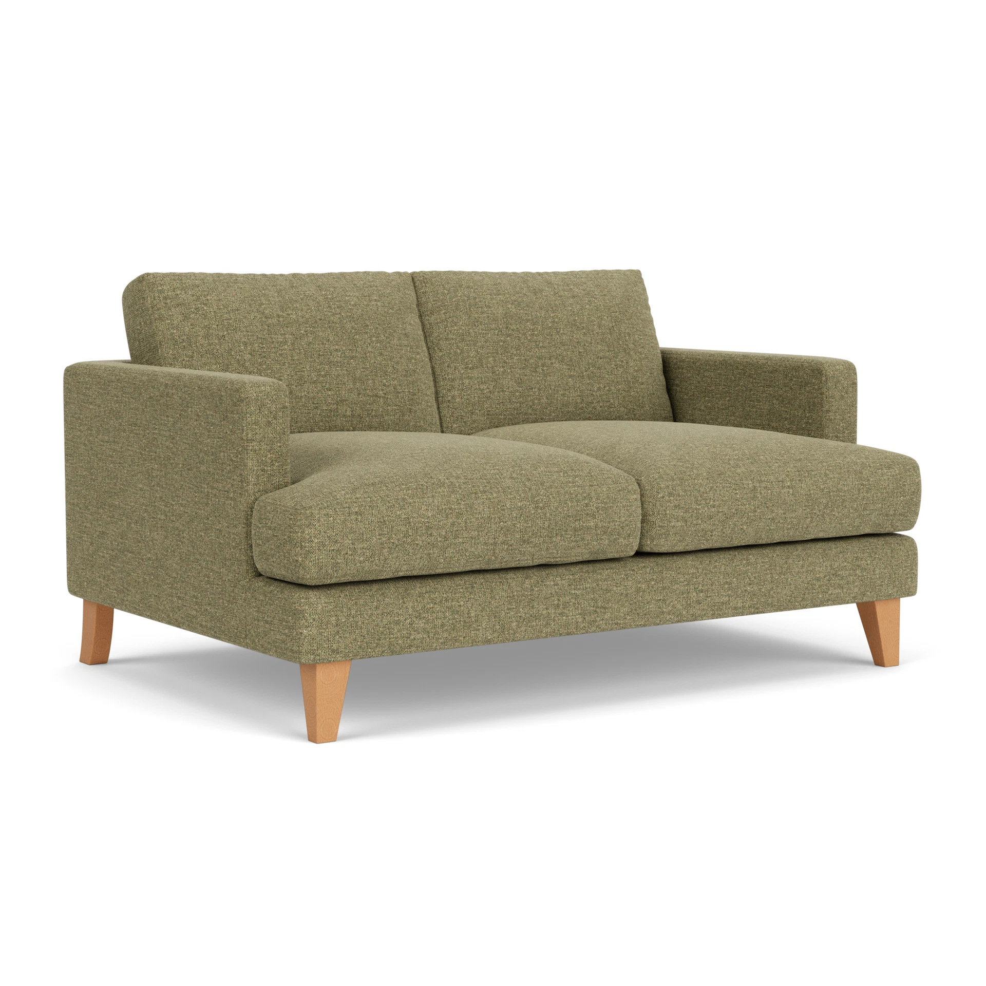 Jackson Large 2 Seater Sofa in Aquaclean Oxford - Sage with Light legs