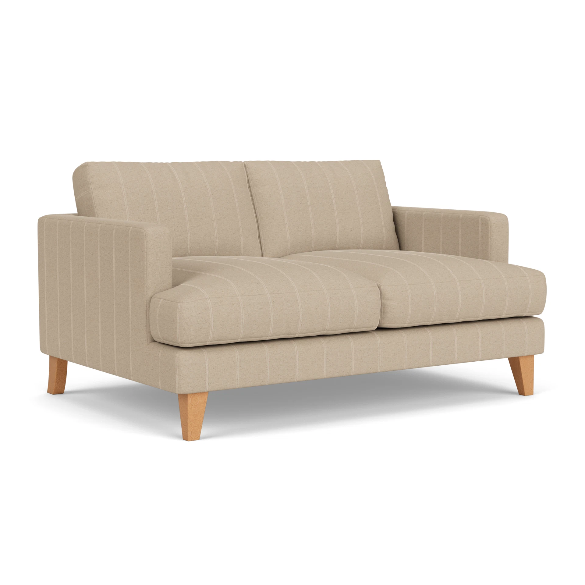 Jackson Large 2 Seater Sofa in Compton Stripe - Natural with Light legs