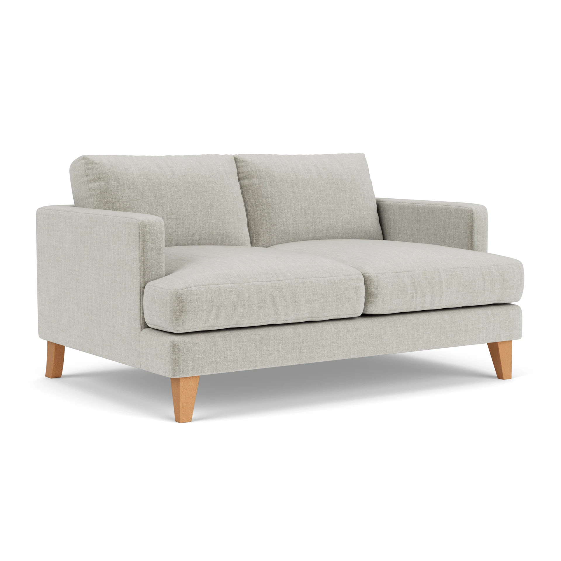 Jackson Large 2 Seater Sofa in Eco Chenille - Grey Mist with Light legs