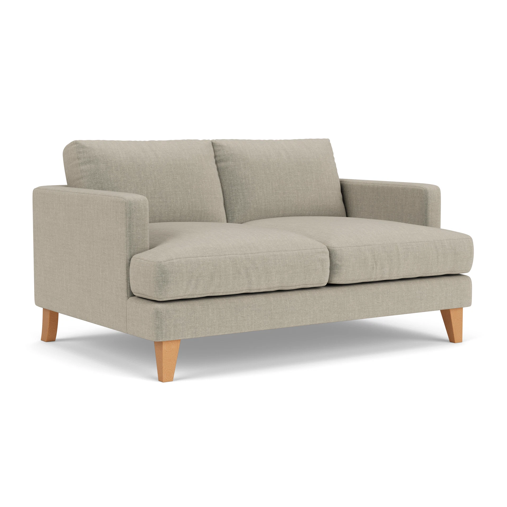 Jackson Large 2 Seater Sofa in Eco Chenille - Natural with Light legs