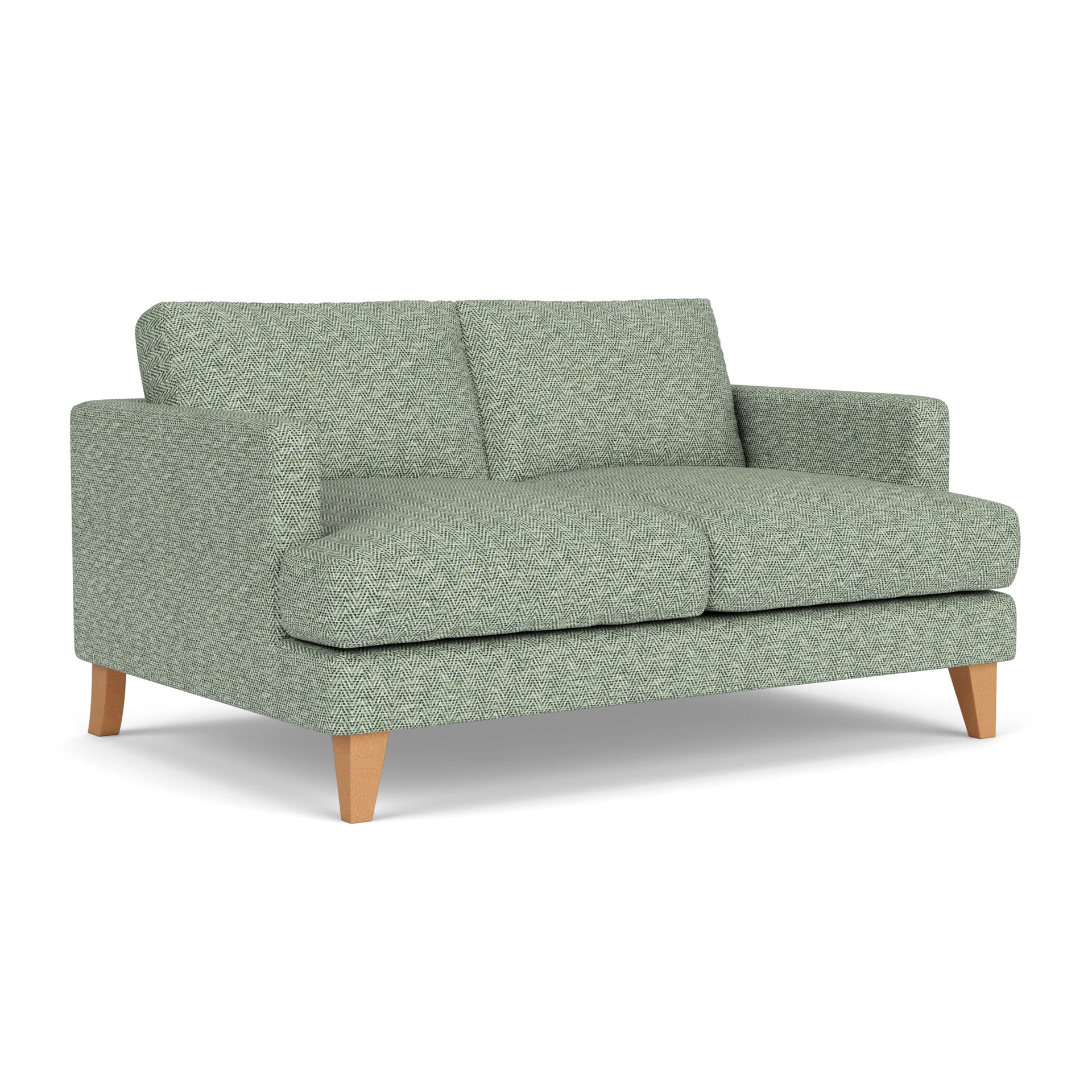 Jackson Large 2 Seater Sofa in Herringbone Weave - Lake with Light legs
