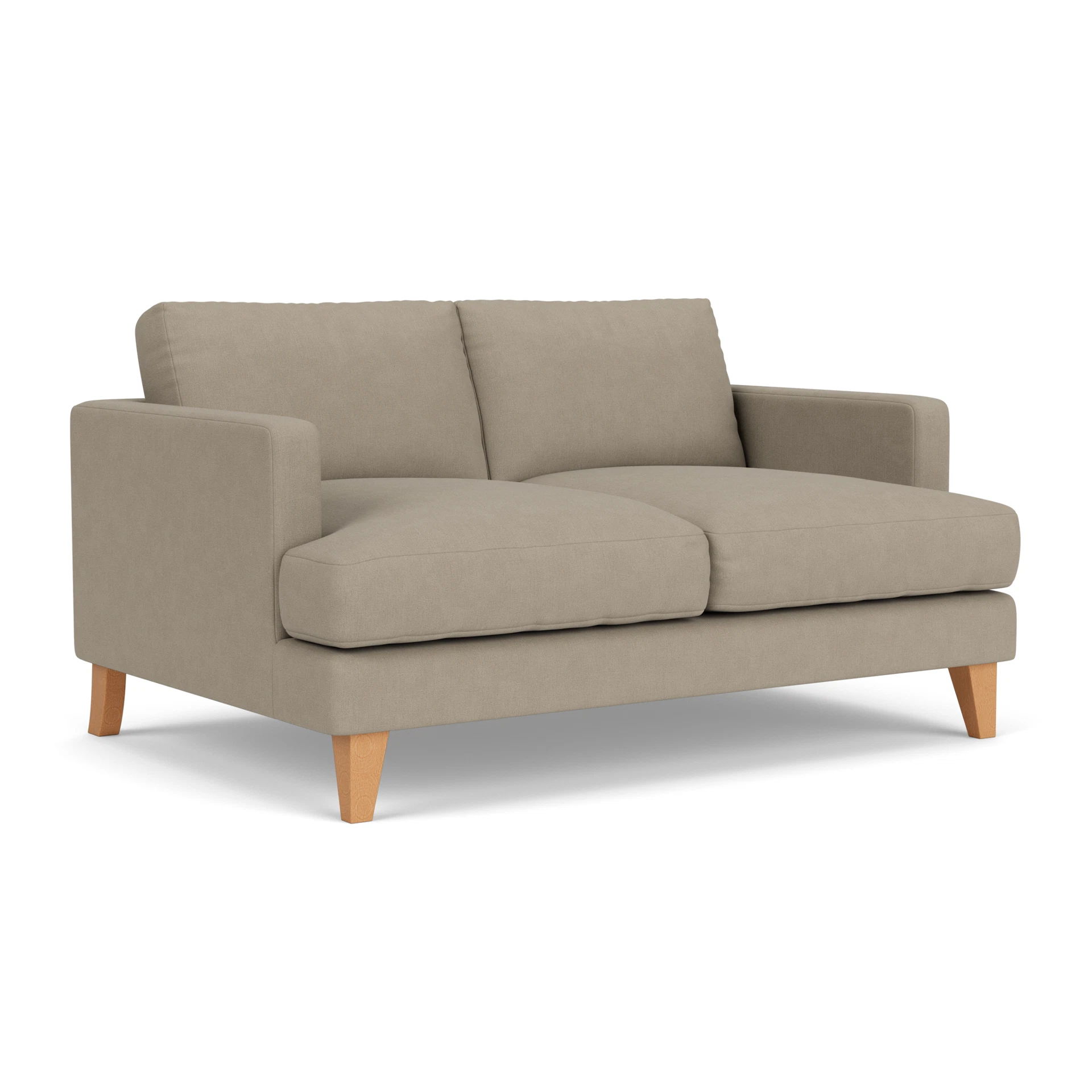 Jackson Large 2 Seater Sofa in House Linen Mix - Dove Grey with Light legs