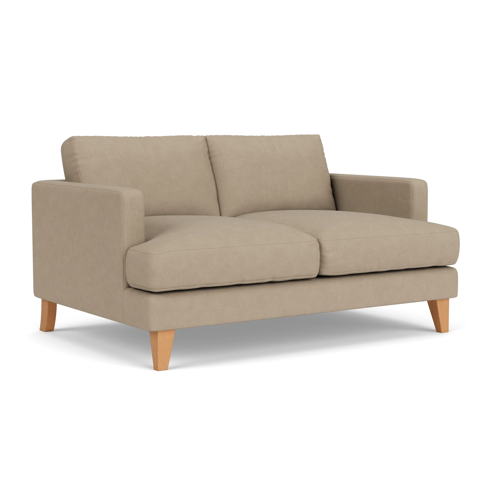 Jackson Large 2 Seater Sofa in House Linen Mix - Natural with Light legs