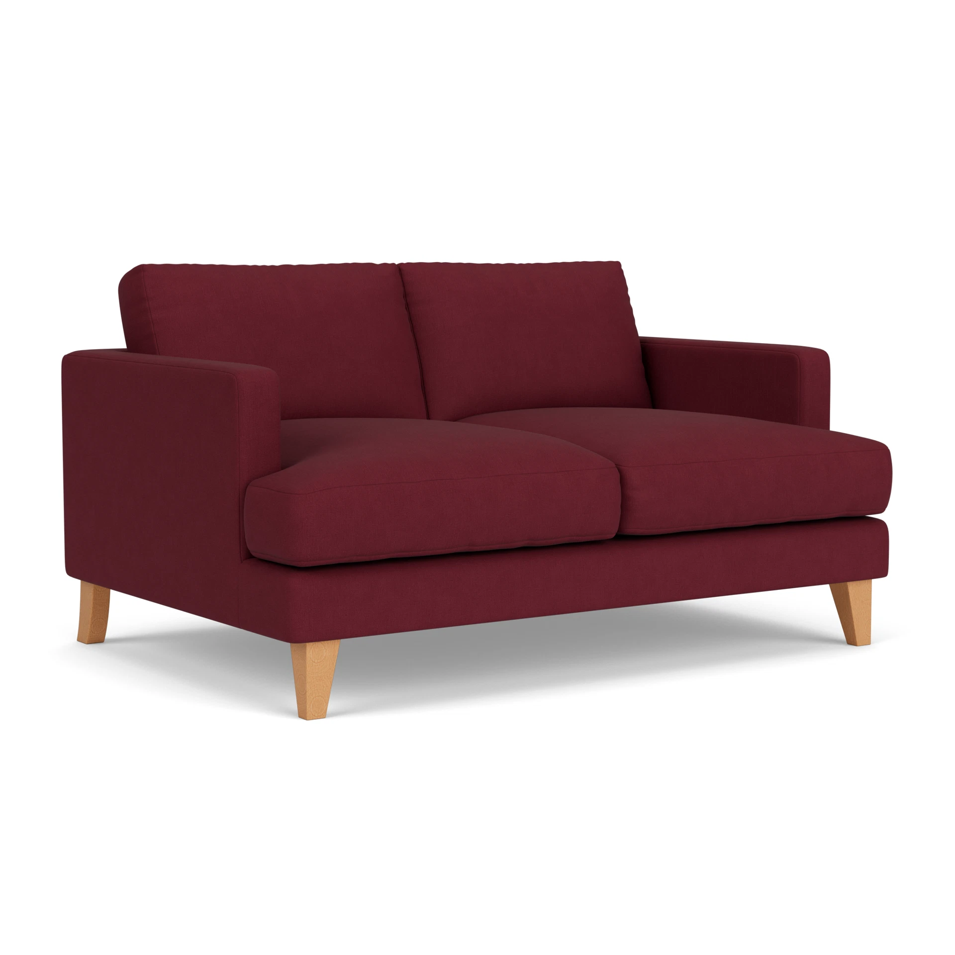 Jackson Large 2 Seater Sofa in House Linen Mix - Rosehip with Light legs