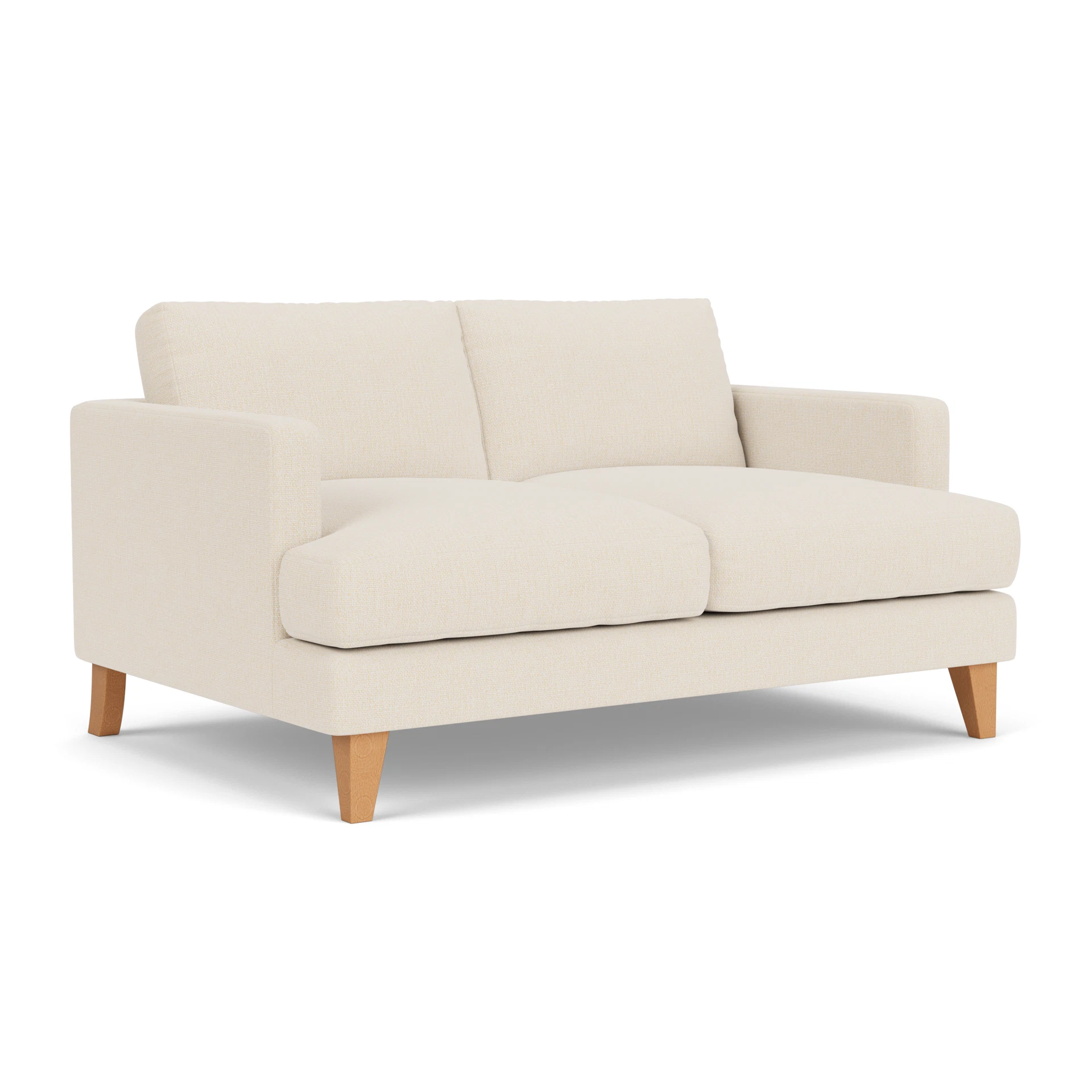 Jackson Large 2 Seater Sofa in House Weave - Cream with Light legs
