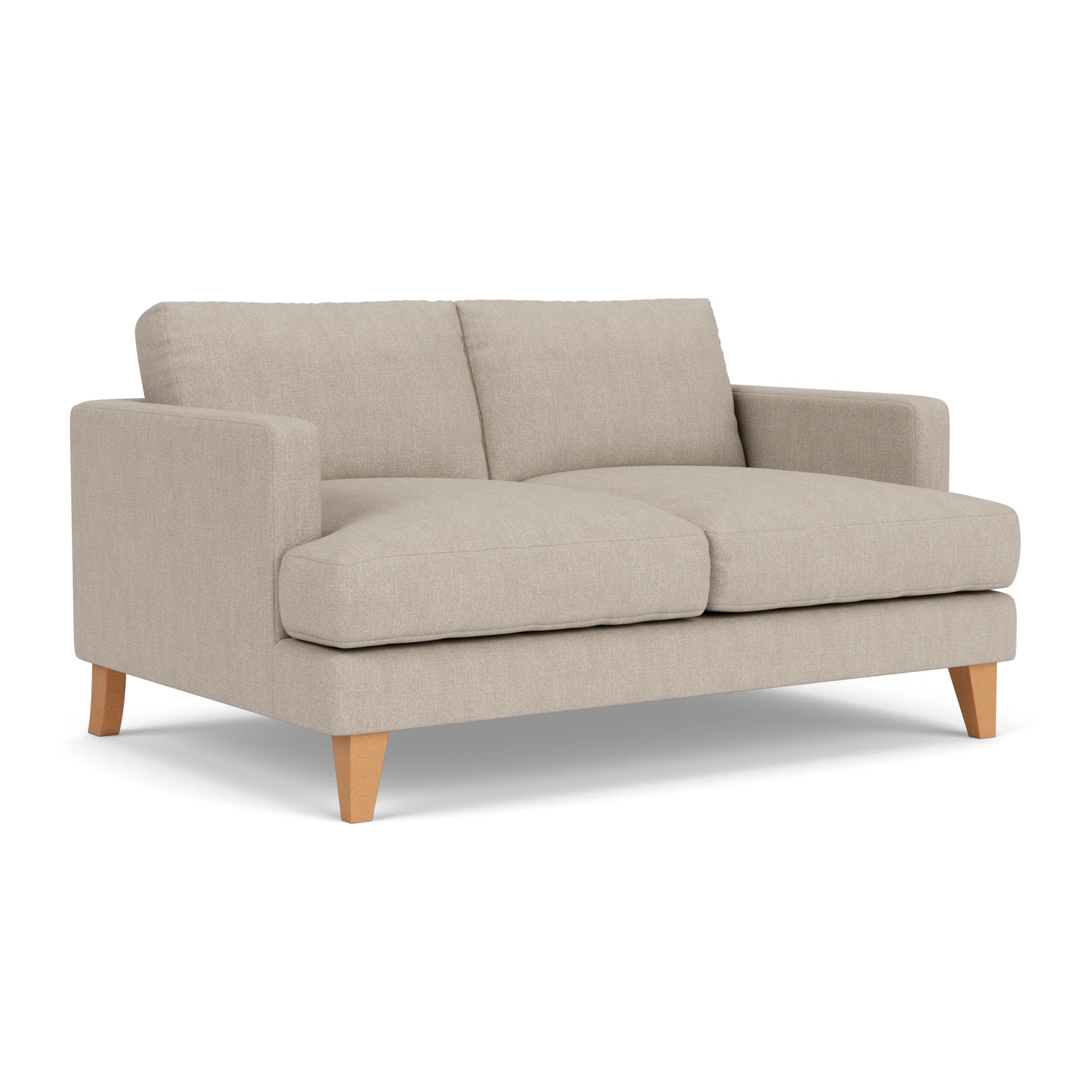 Jackson Large 2 Seater Sofa in Luxury Italian Linen - Natural with Light legs