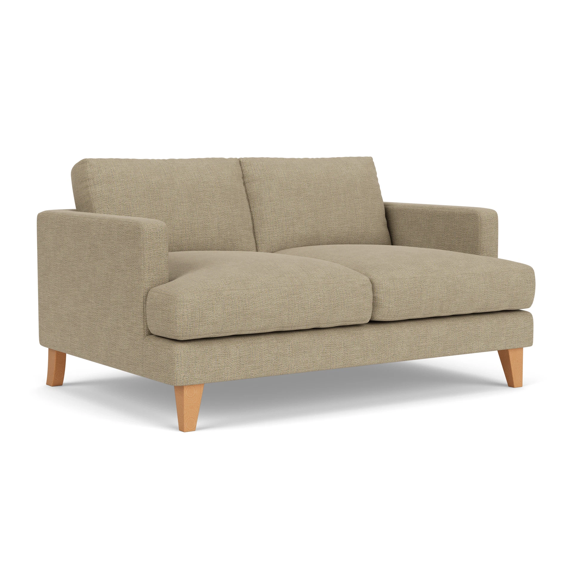 Jackson Large 2 Seater Sofa in Rustic Weave - Apple with Light legs