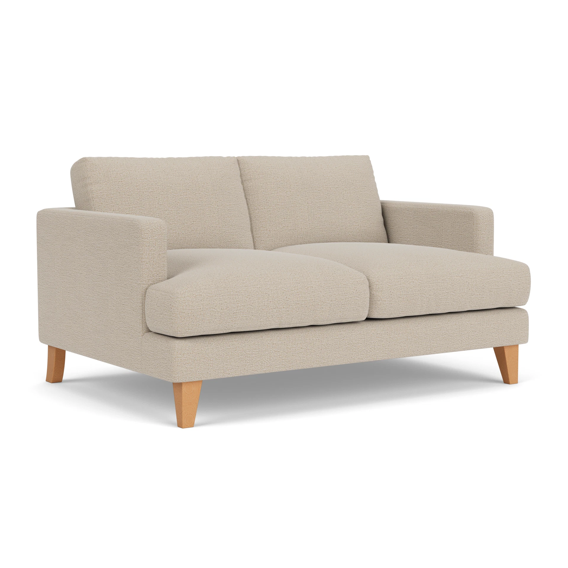 Jackson Large 2 Seater Sofa in Rustic Weave - Natural with Light legs