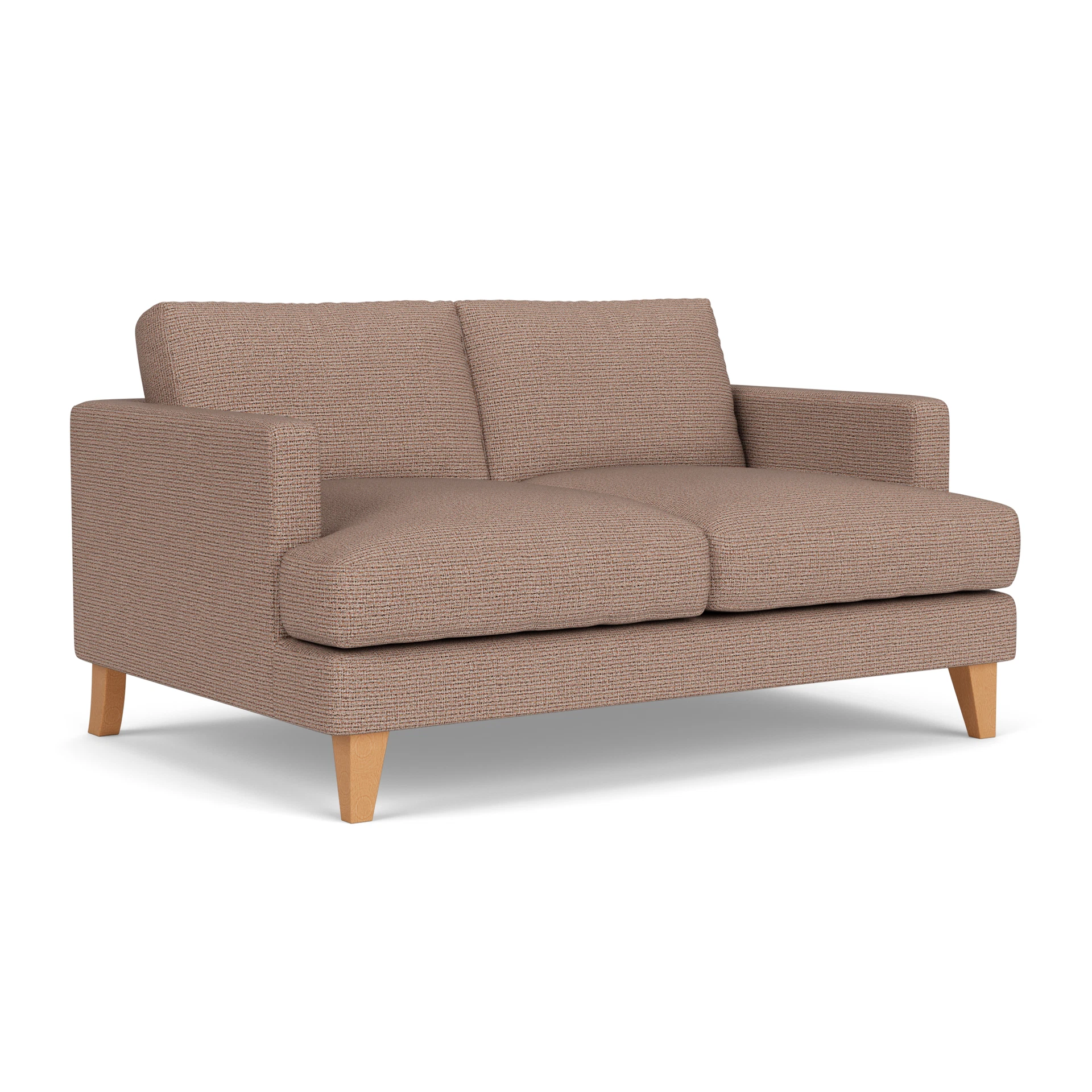 Jackson Large 2 Seater Sofa in Textured Weave - Autumn Mix with Light legs