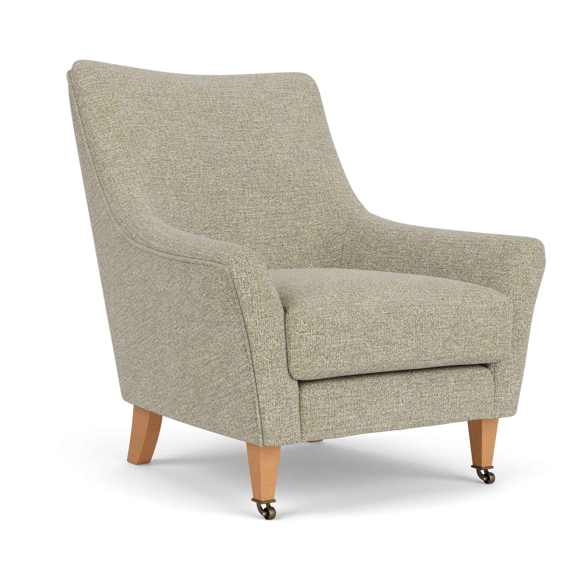 Martha Armchair in Aquaclean Oxford - Lichen with Light legs