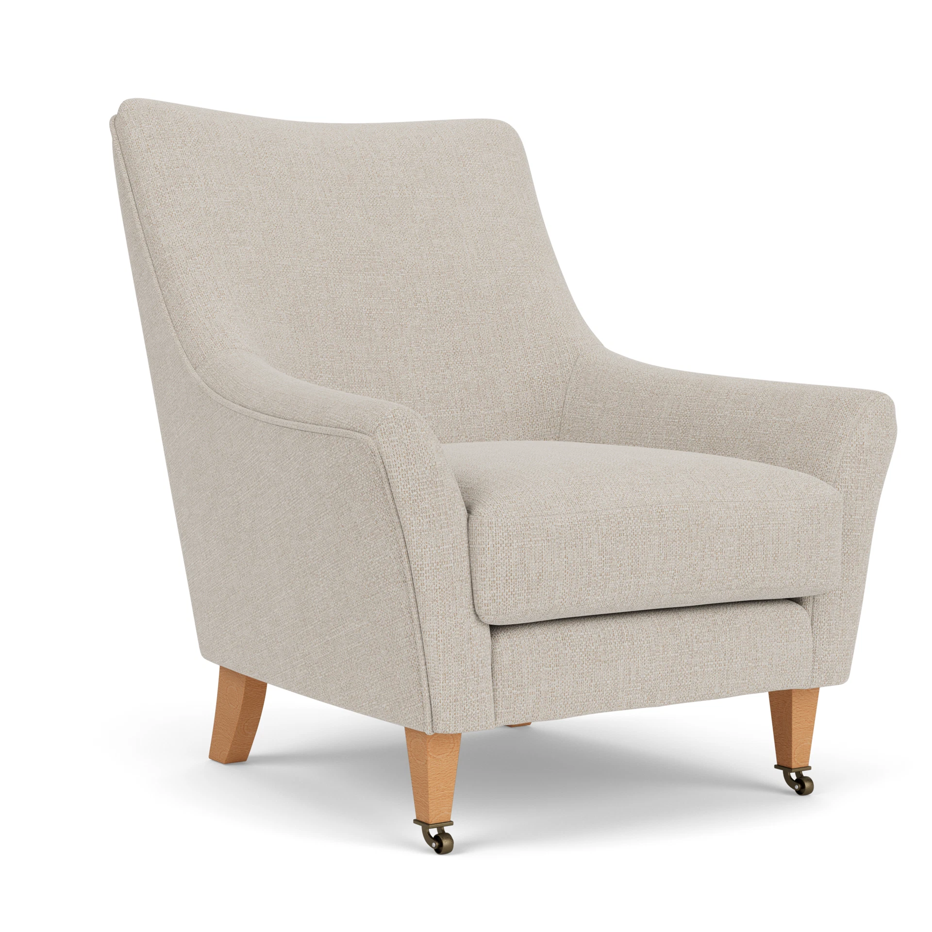 Martha Armchair in Aquaclean Oxford - Natural with Light legs