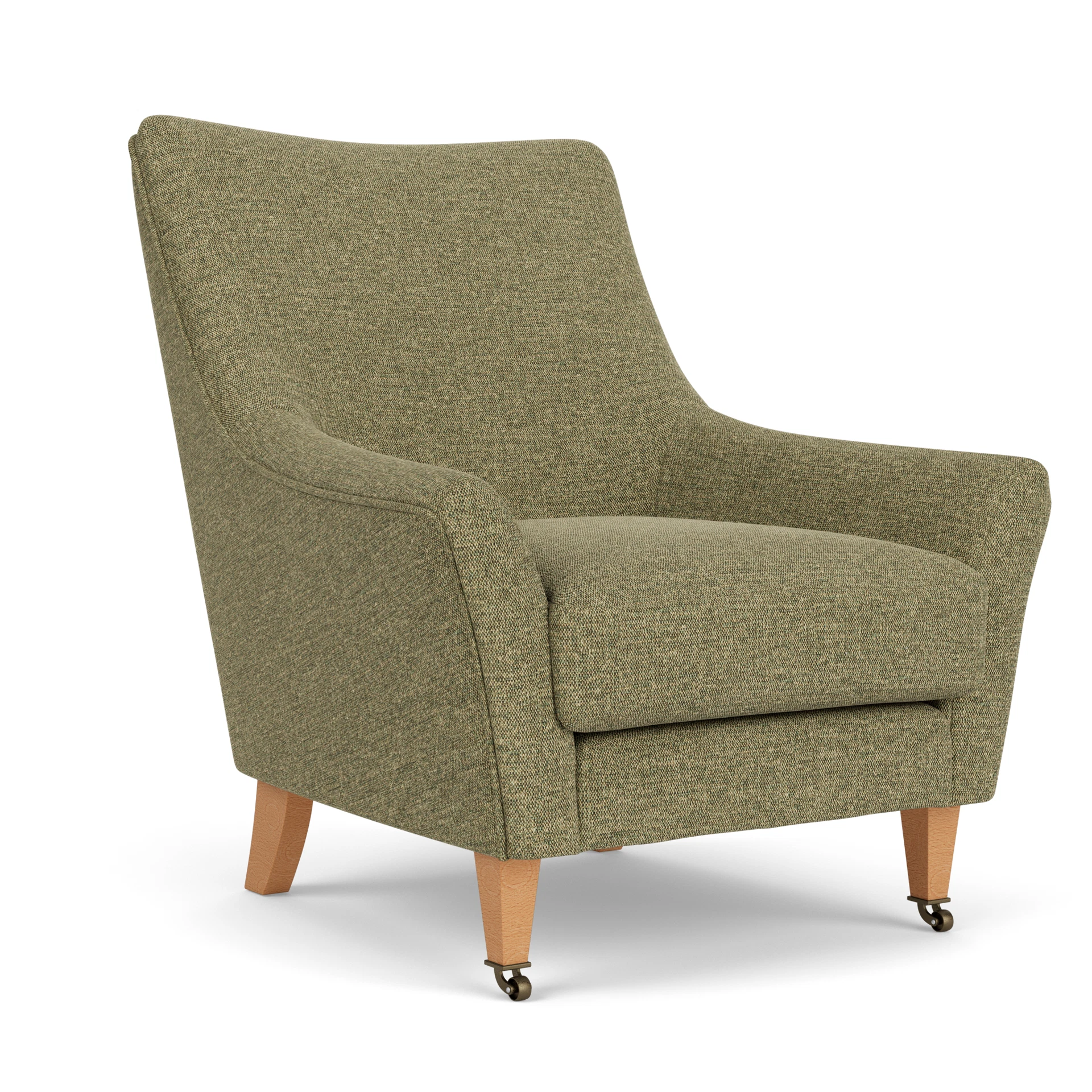 Martha Armchair in Aquaclean Oxford - Sage with Light legs