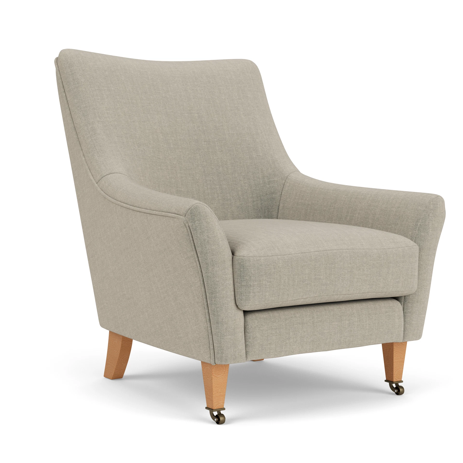 Martha Armchair in Eco Chenille - Natural with Light legs