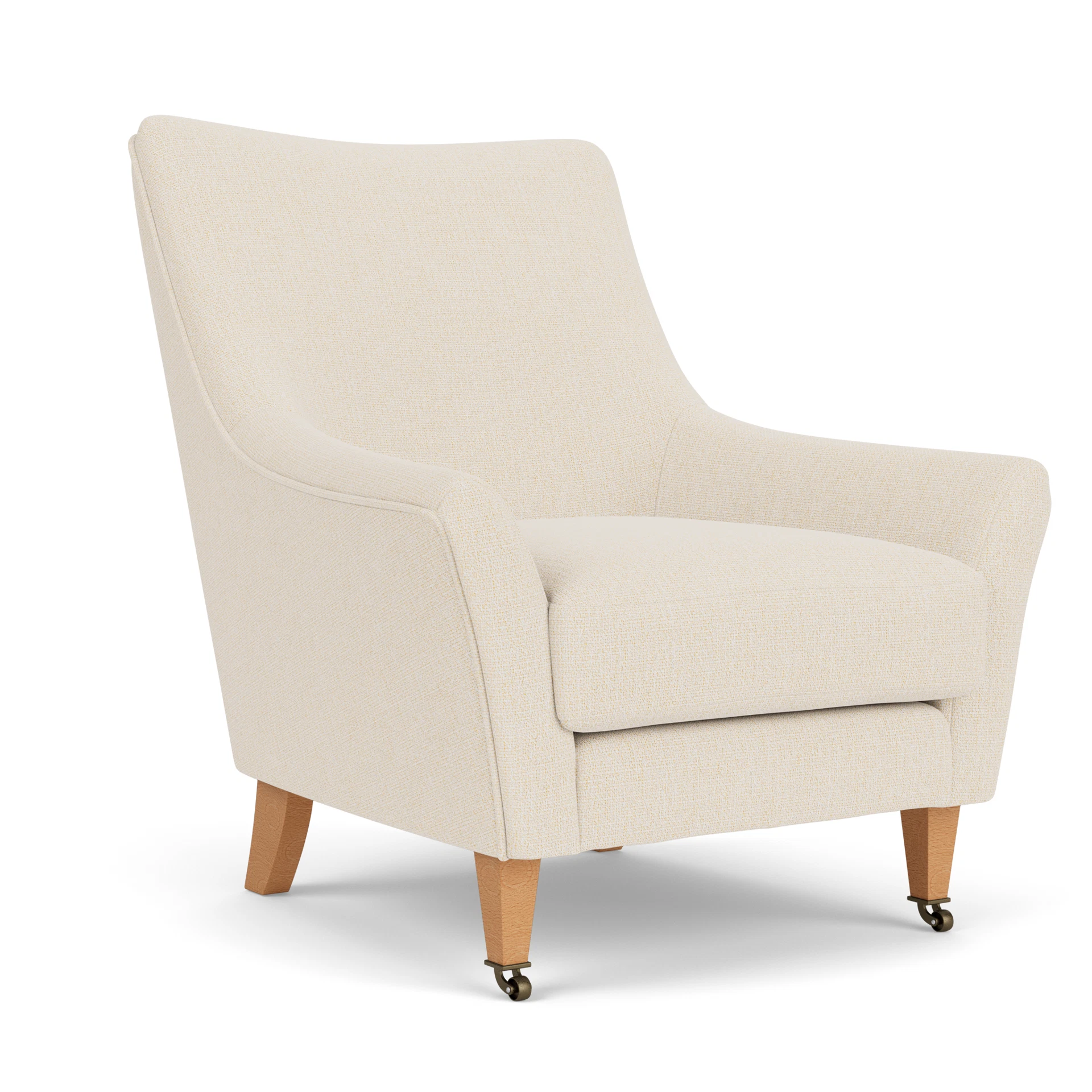 Martha Armchair in House Weave - Cream with Light legs