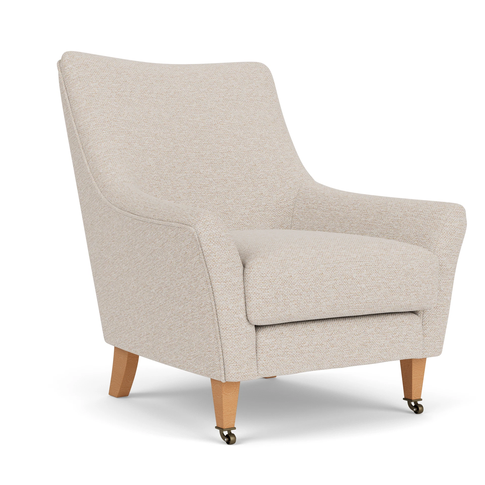 Martha Armchair in House Weave - Natural with Light legs