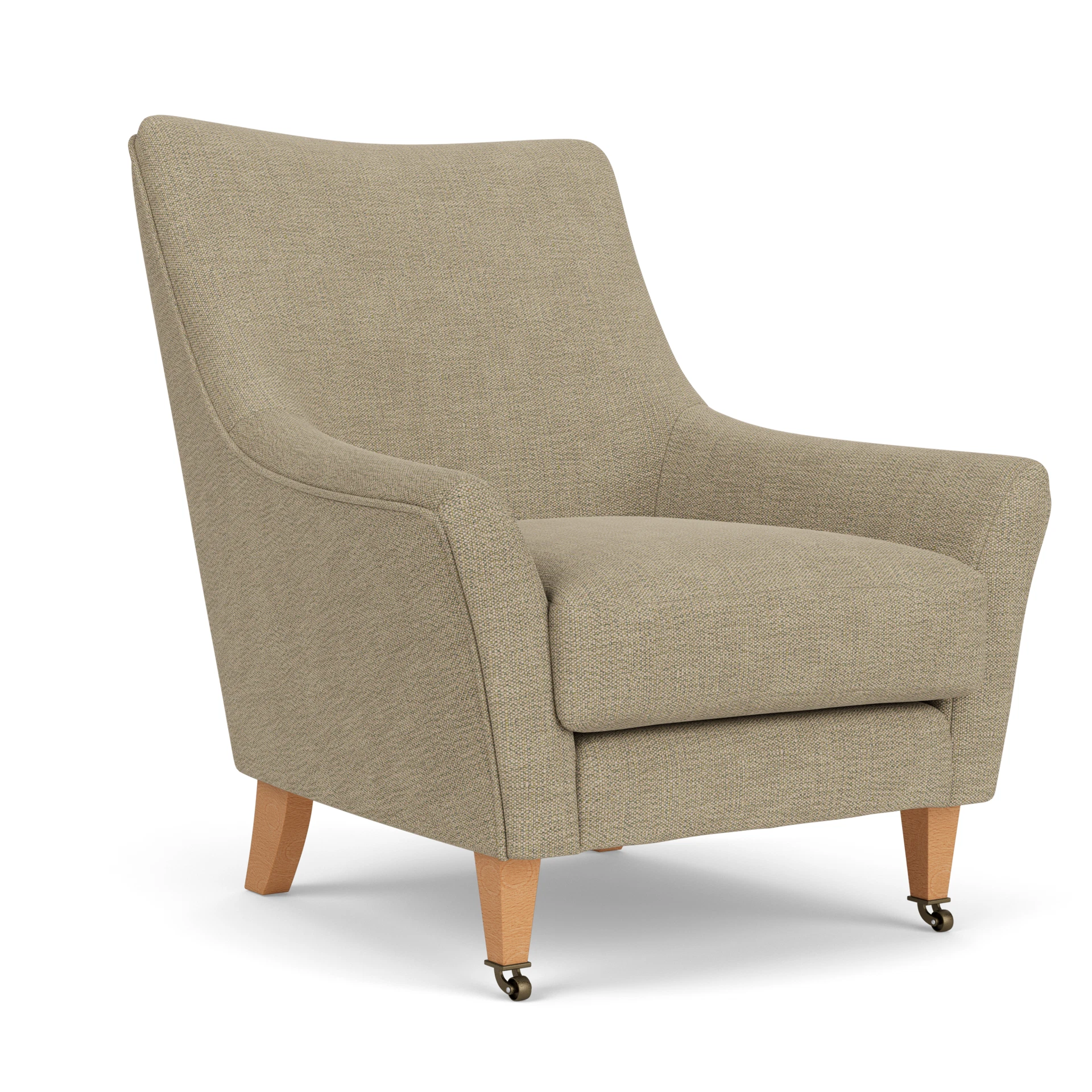 Martha Armchair in Rustic Weave - Apple with Light legs