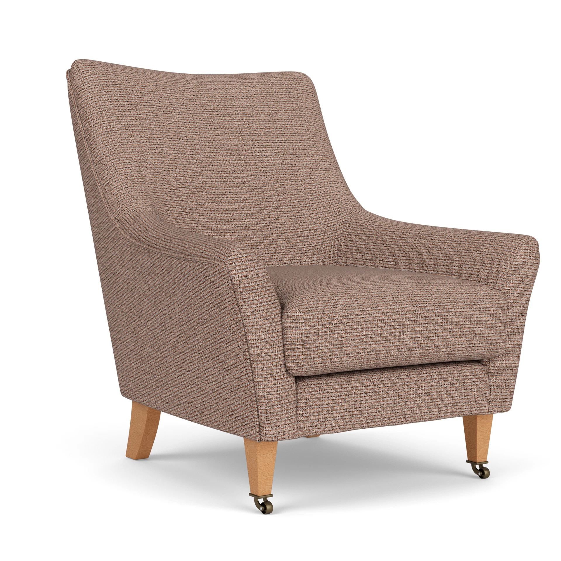 Martha Armchair in Textured Weave - Autumn Mix with Light legs