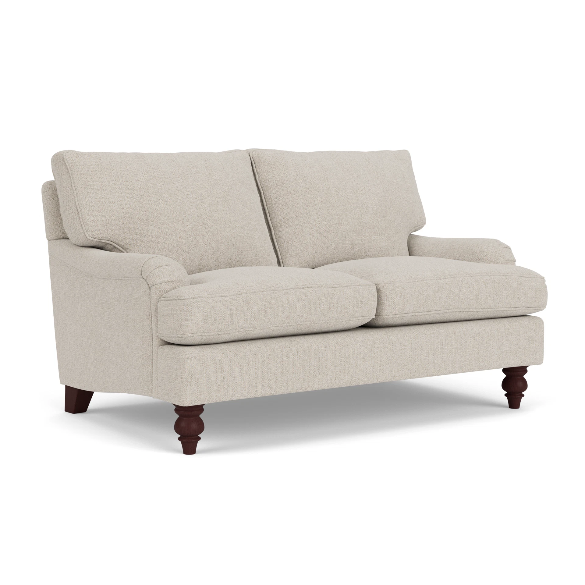 Morris 2 Seater Sofa in Aquaclean Oxford - Natural with Light legs