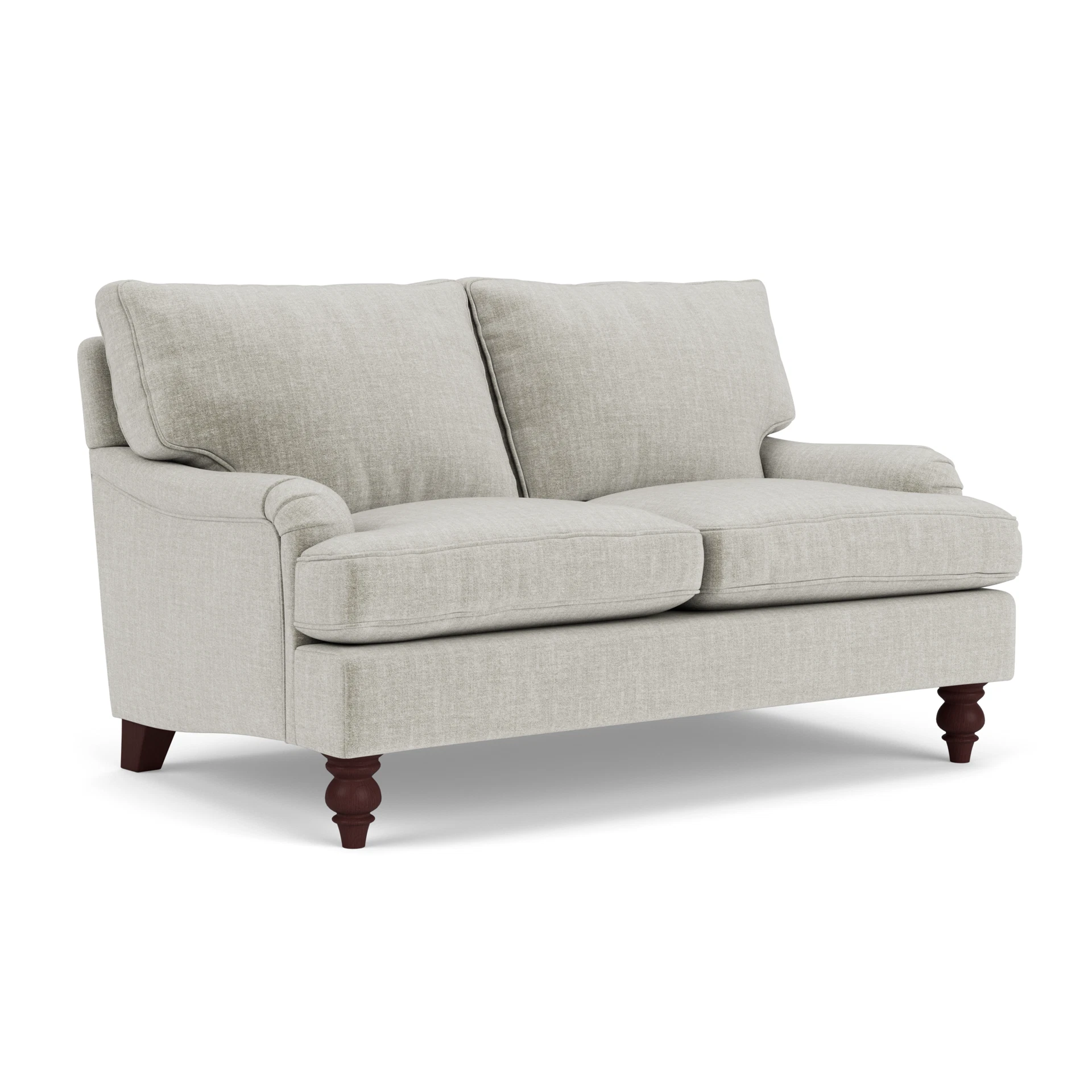 Morris 2 Seater Sofa in Eco Chenille - Grey Mist with Light legs