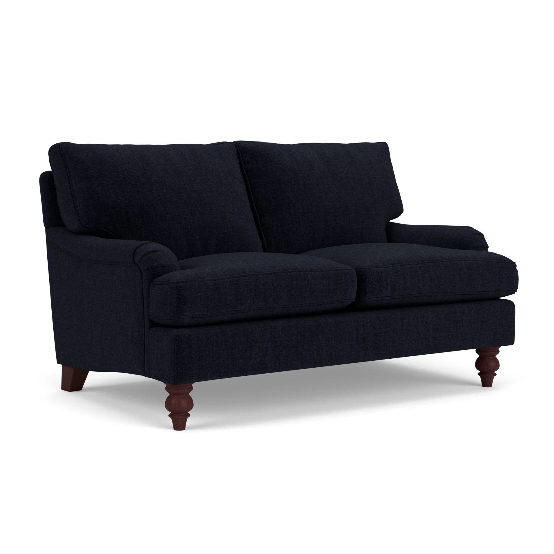 Morris 2 Seater Sofa in Eco Chenille - Ink with Light legs