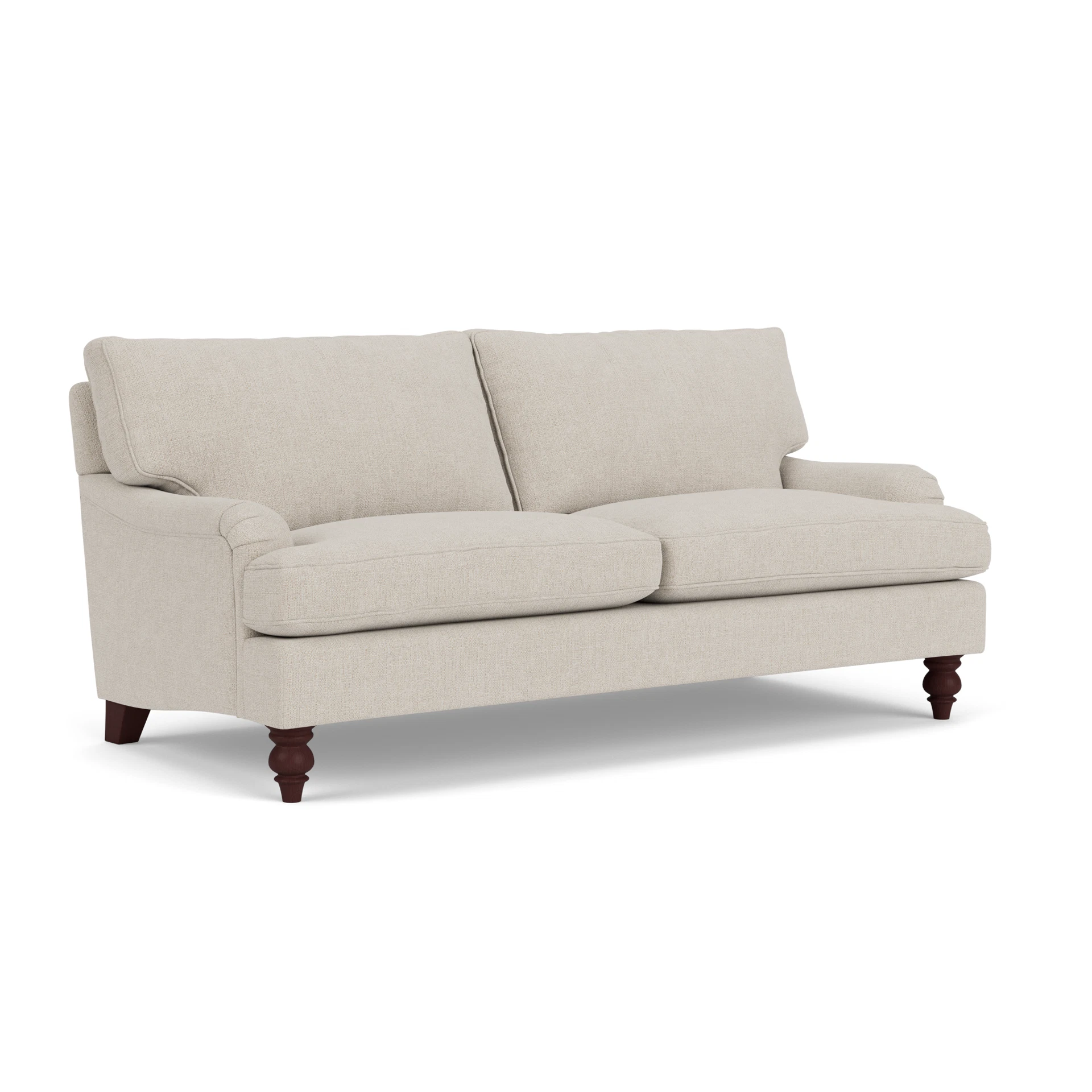 Morris 3 Seater Sofa in Aquaclean Oxford - Natural with Light legs
