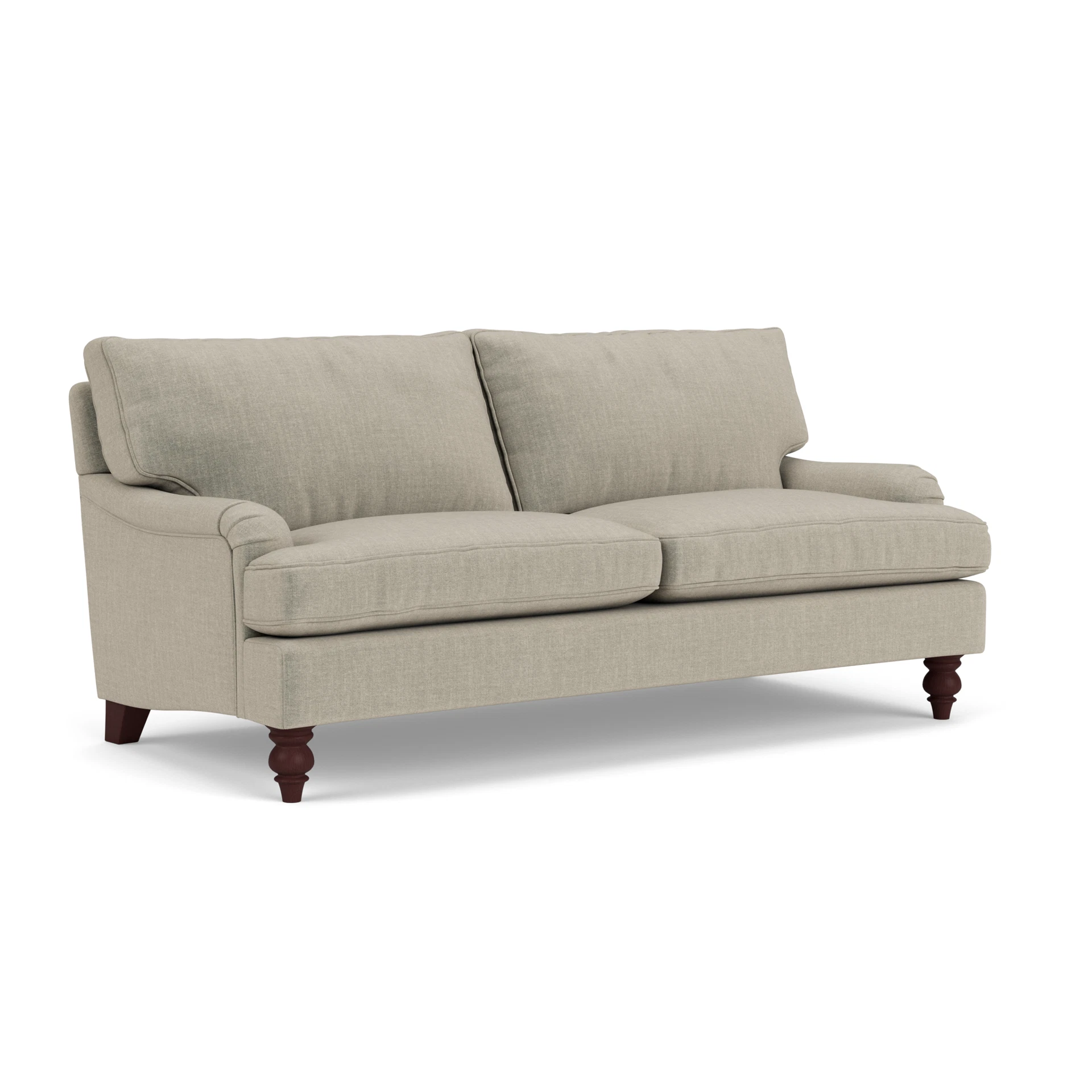 Morris 3 Seater Sofa in Eco Chenille - Natural with Light legs