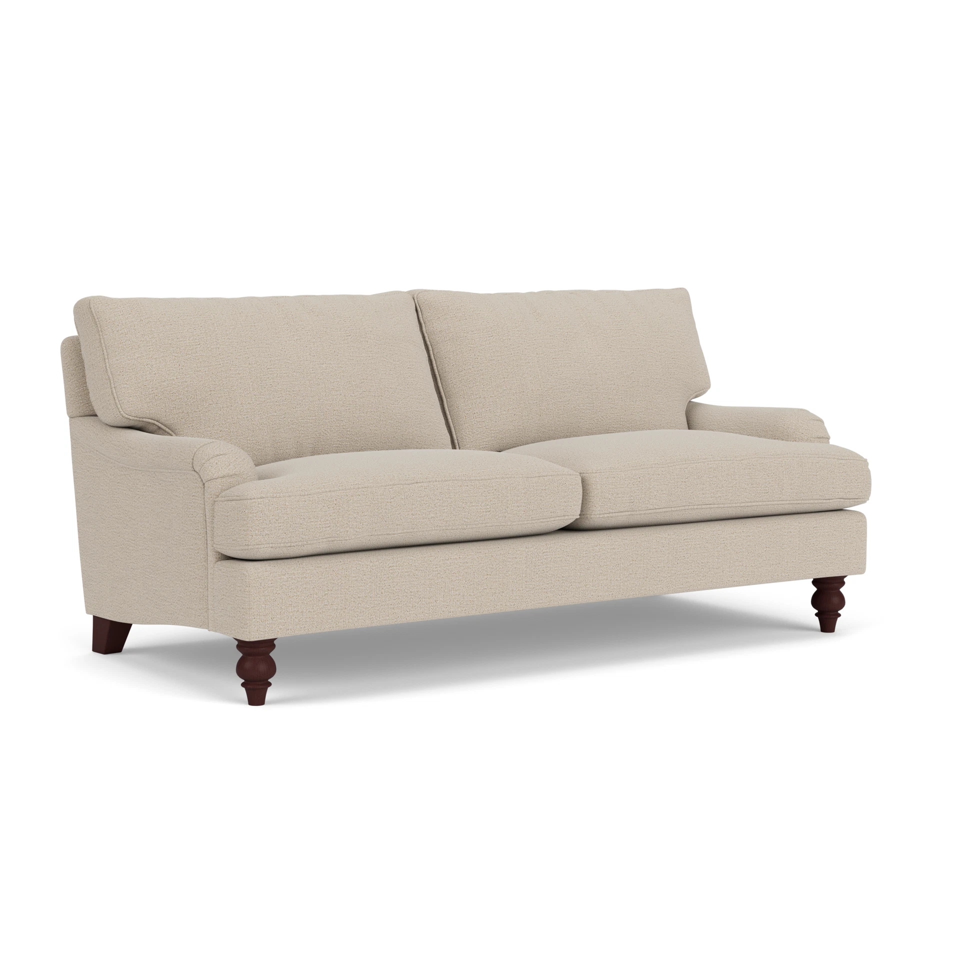 Morris 3 Seater Sofa in Rustic Weave - Natural with Light legs