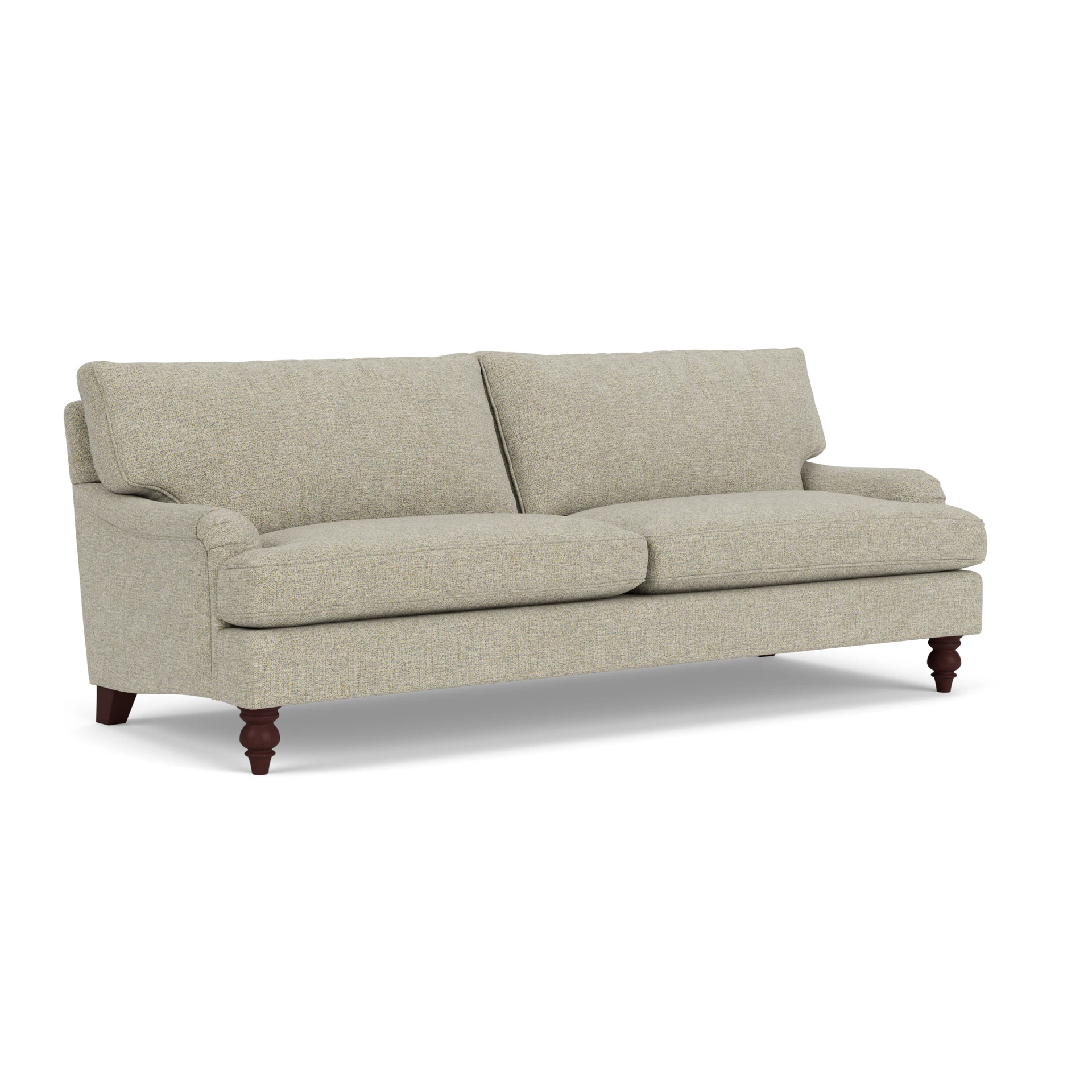 Morris 4 Seater Sofa in Aquaclean Oxford - Lichen with Light legs