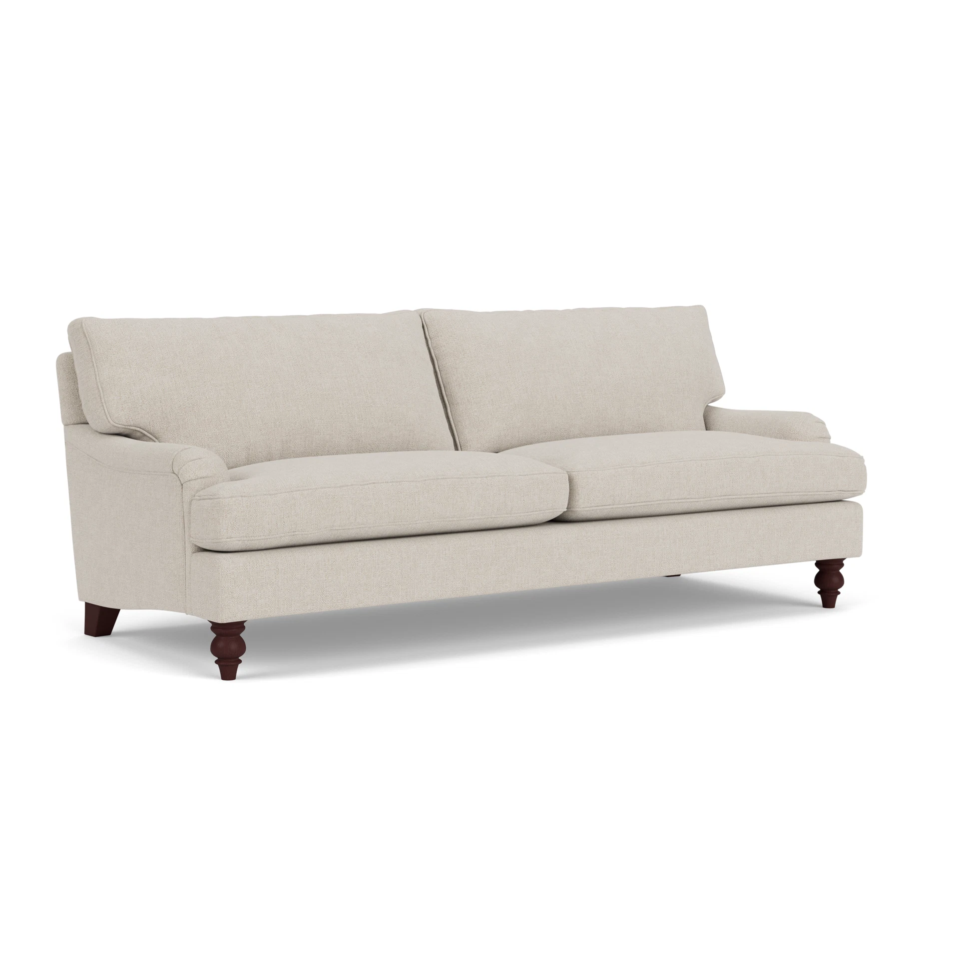 Morris 4 Seater Sofa in Aquaclean Oxford - Natural with Light legs