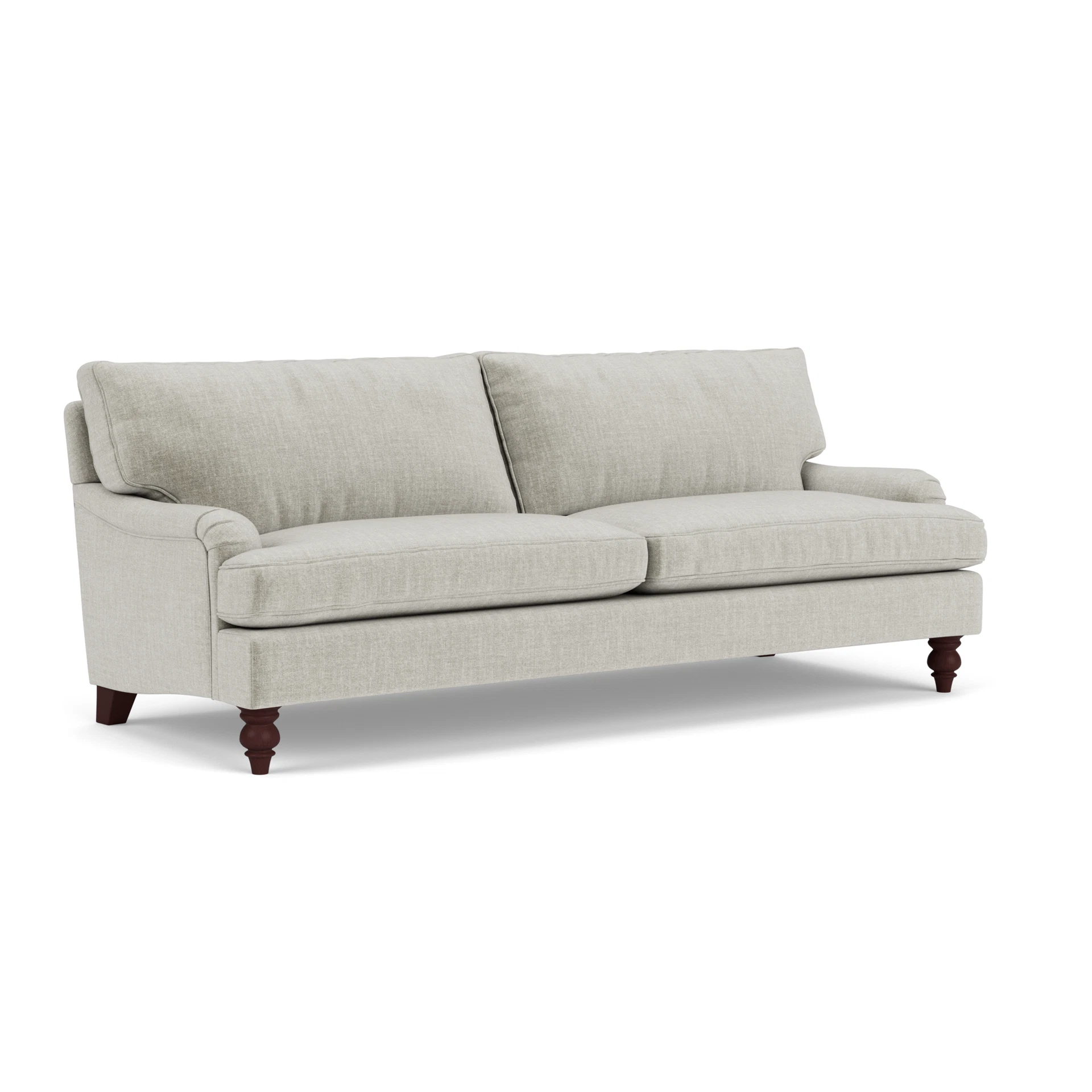Morris 4 Seater Sofa in Eco Chenille - Grey Mist with Light legs