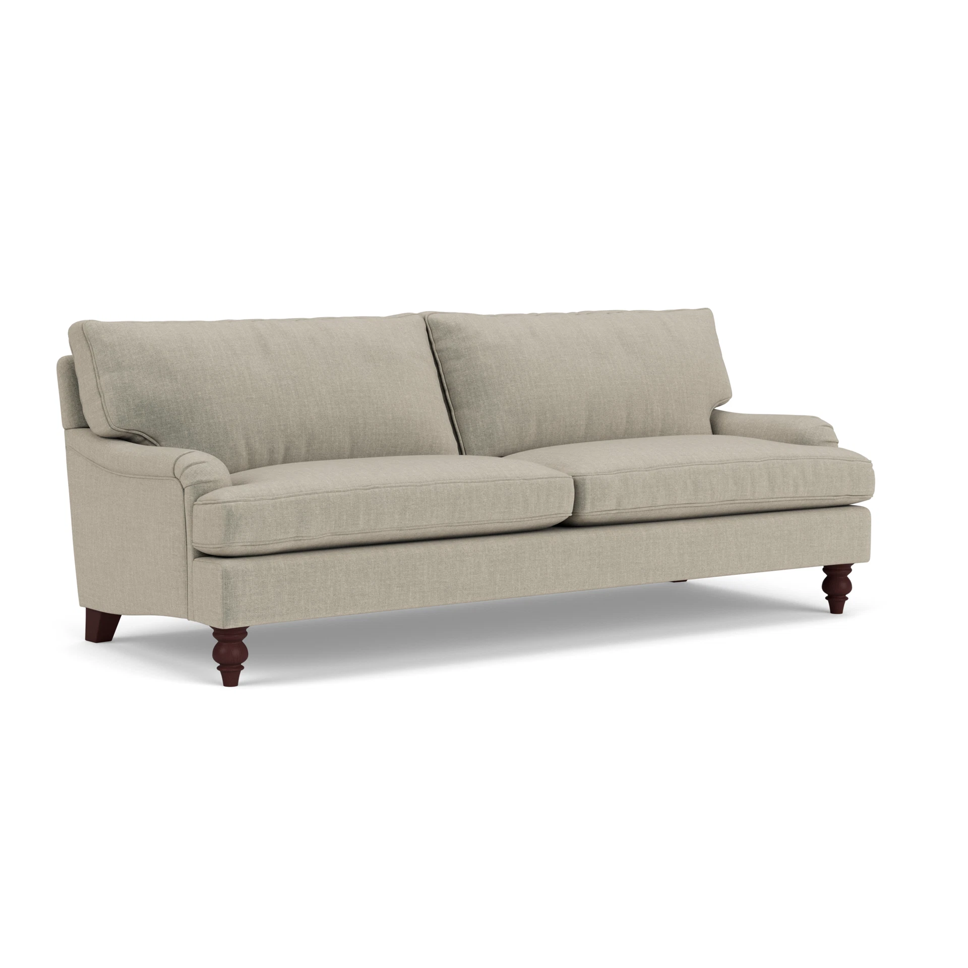 Morris 4 Seater Sofa in Eco Chenille - Natural with Light legs