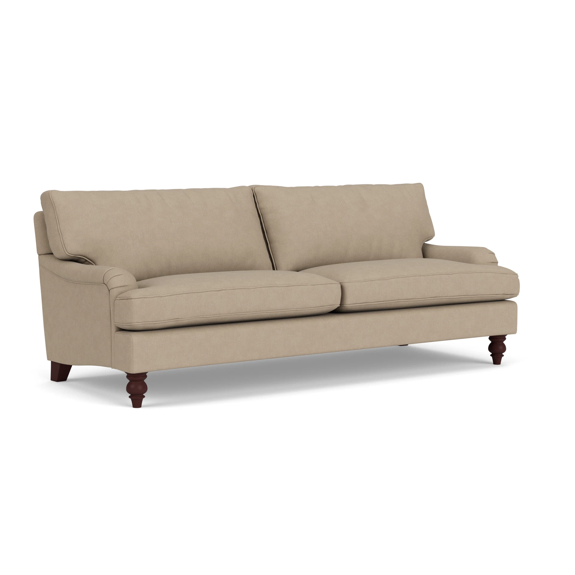 Morris 4 Seater Sofa in House Linen Mix - Natural with Light legs