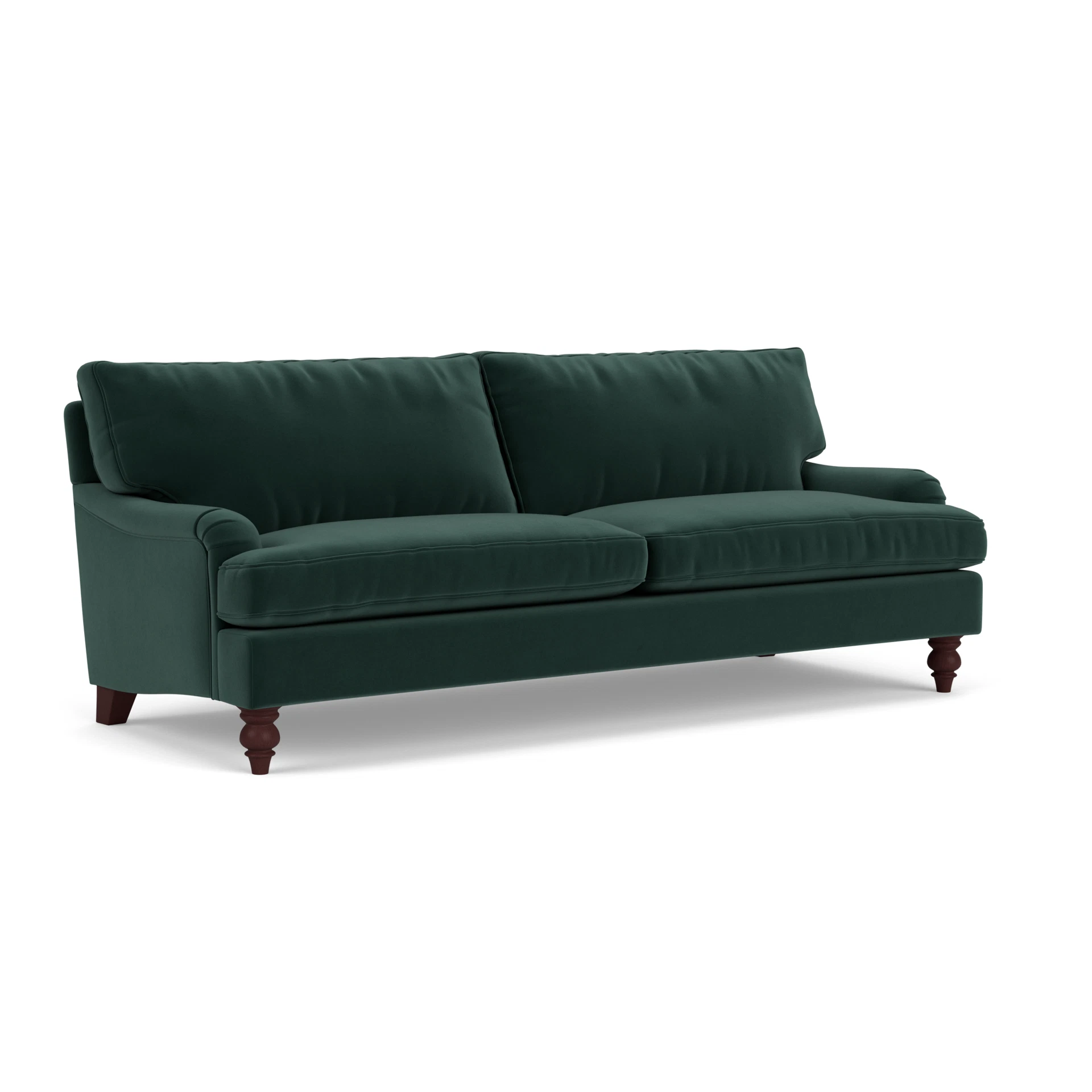 Morris 4 Seater Sofa in Matt Velvet - Lake with Light legs