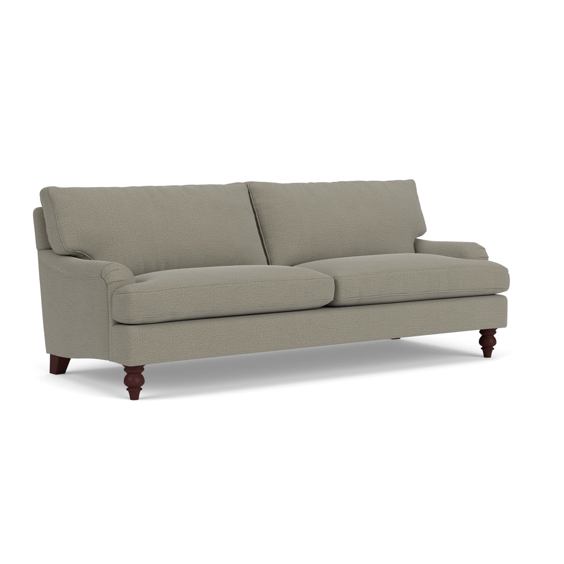 Morris 4 Seater Sofa in Rustic Weave - Flax with Light legs