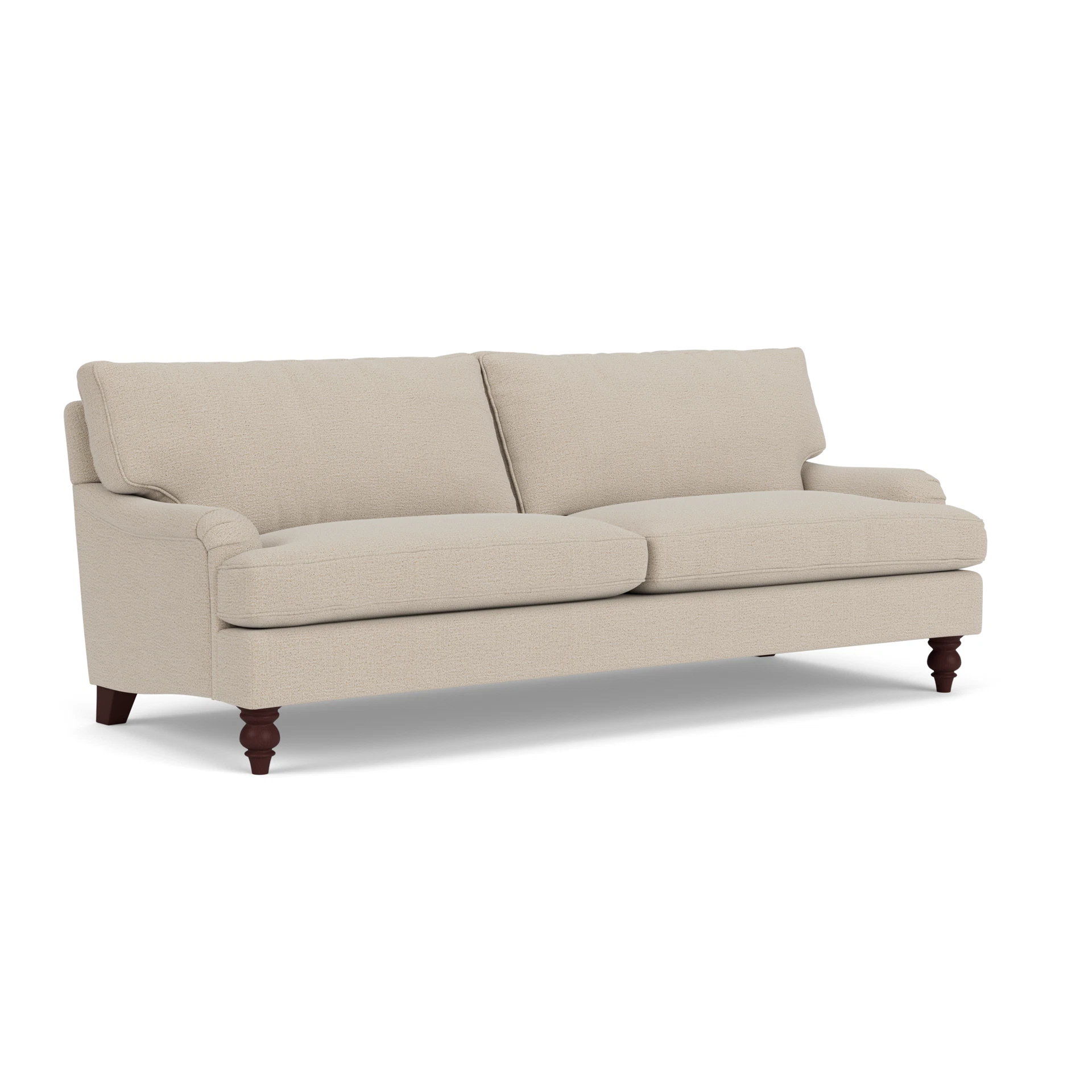 Morris 4 Seater Sofa in Rustic Weave - Natural with Light legs
