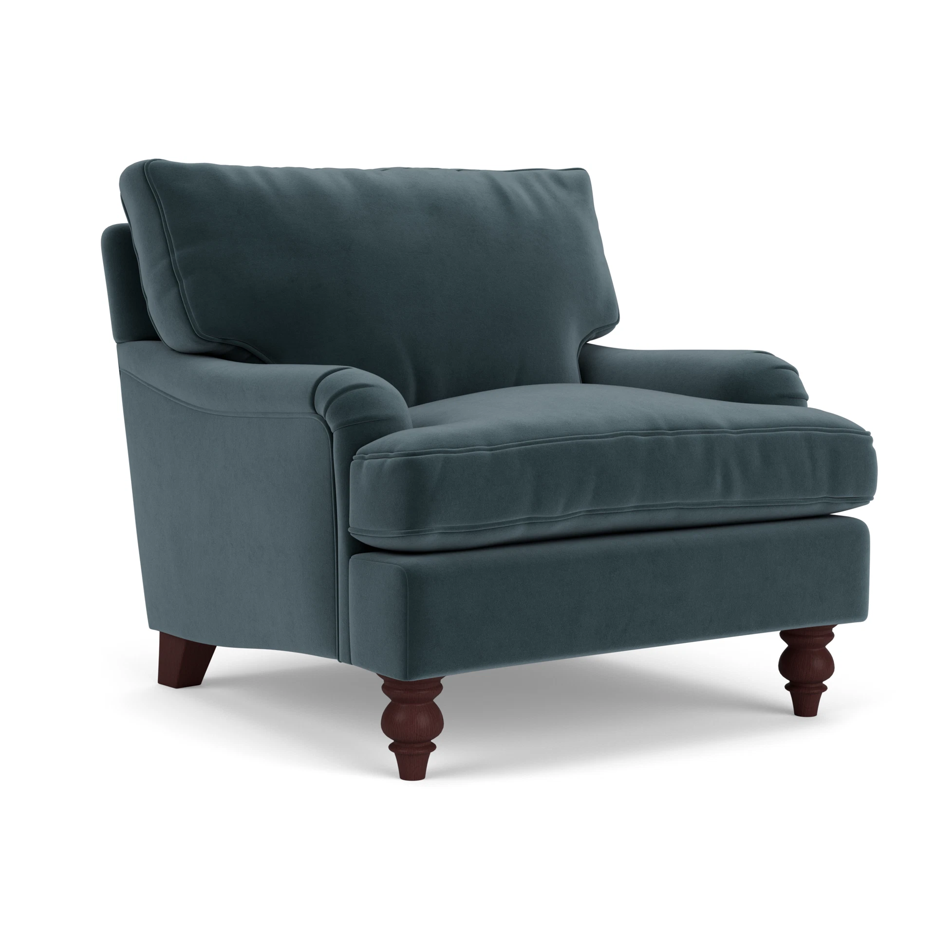 Morris Armchair in Matt Velvet - Night Sky with Light legs