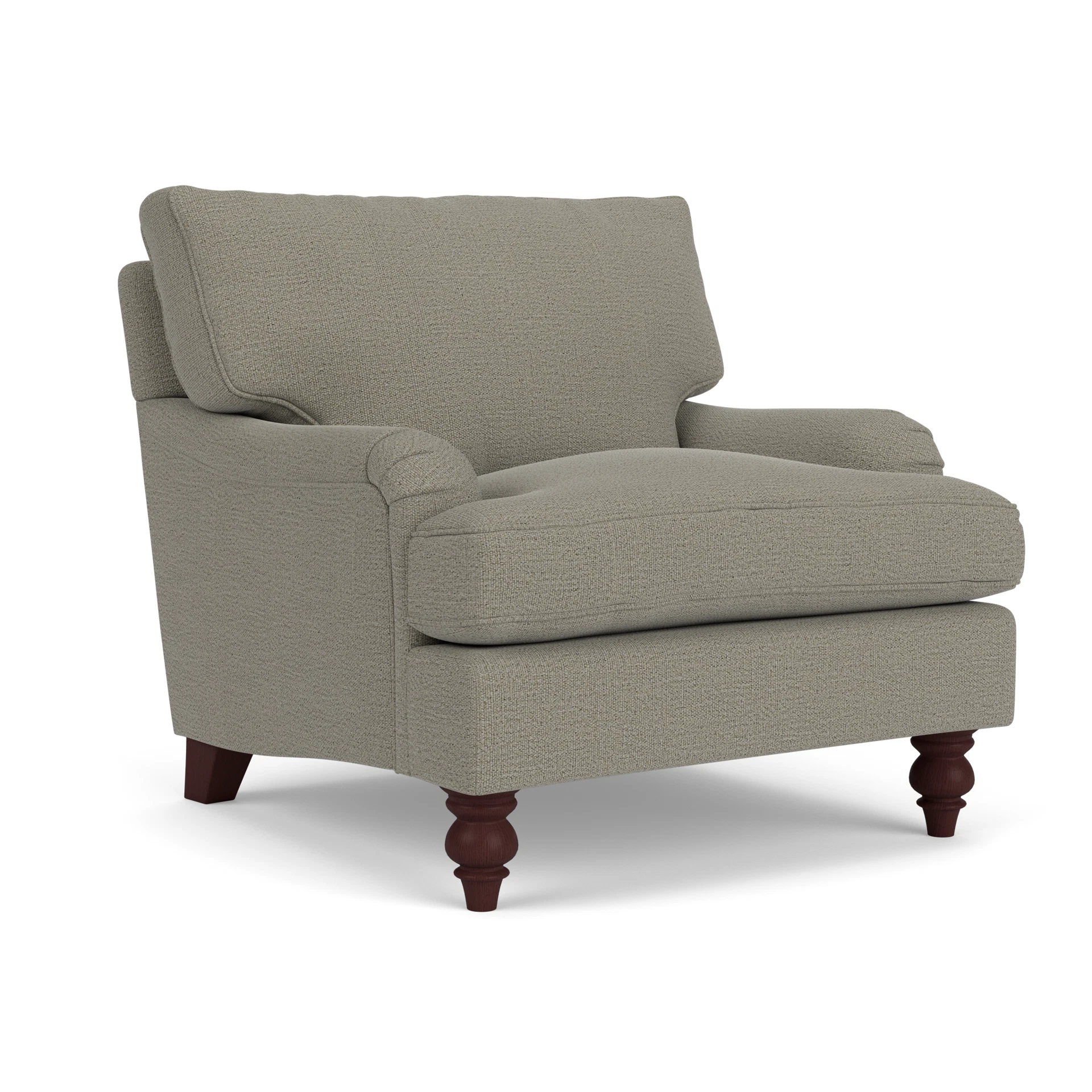 Morris Armchair in Rustic Weave - Flax with Light legs